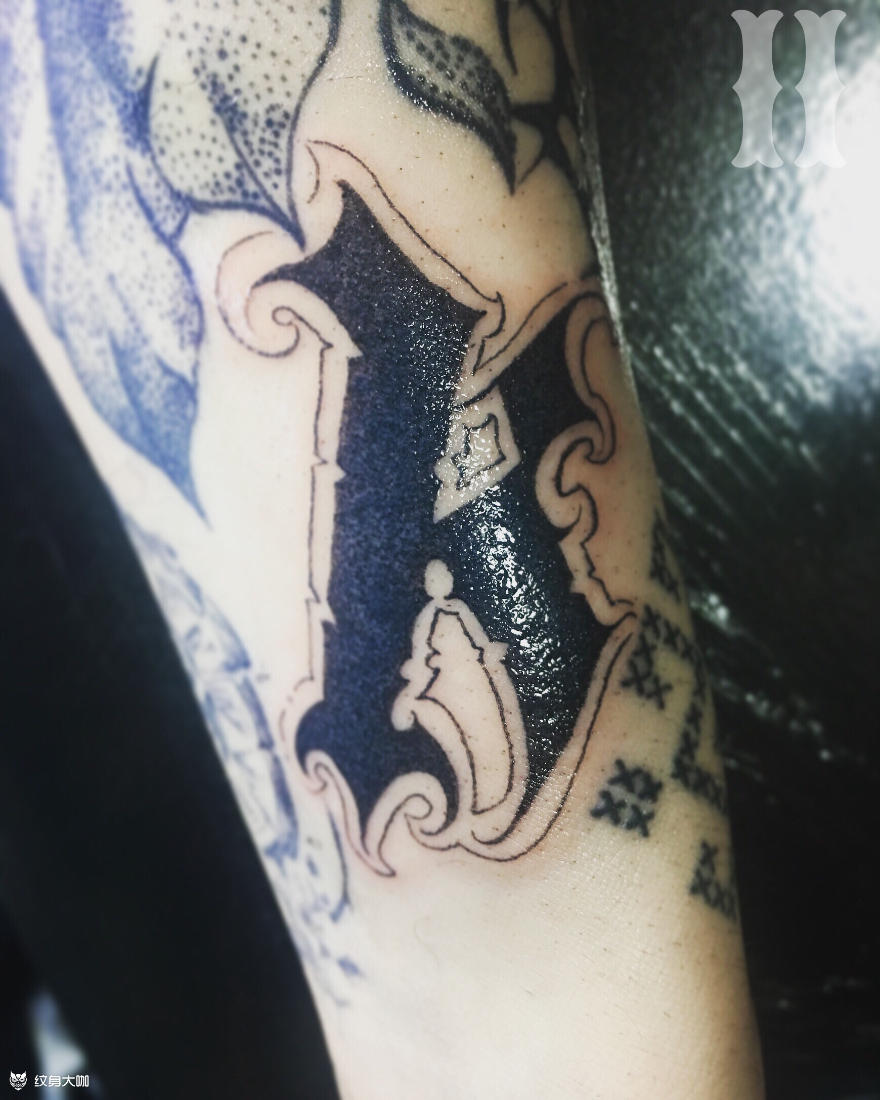 花体字k_纹身图案手稿图片_一恵儿的纹身作品集