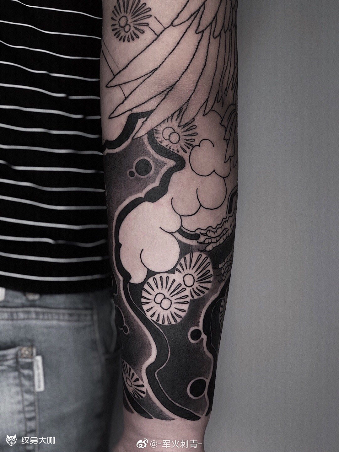 花臂_纹身图案手稿图片_胡军的纹身作品集