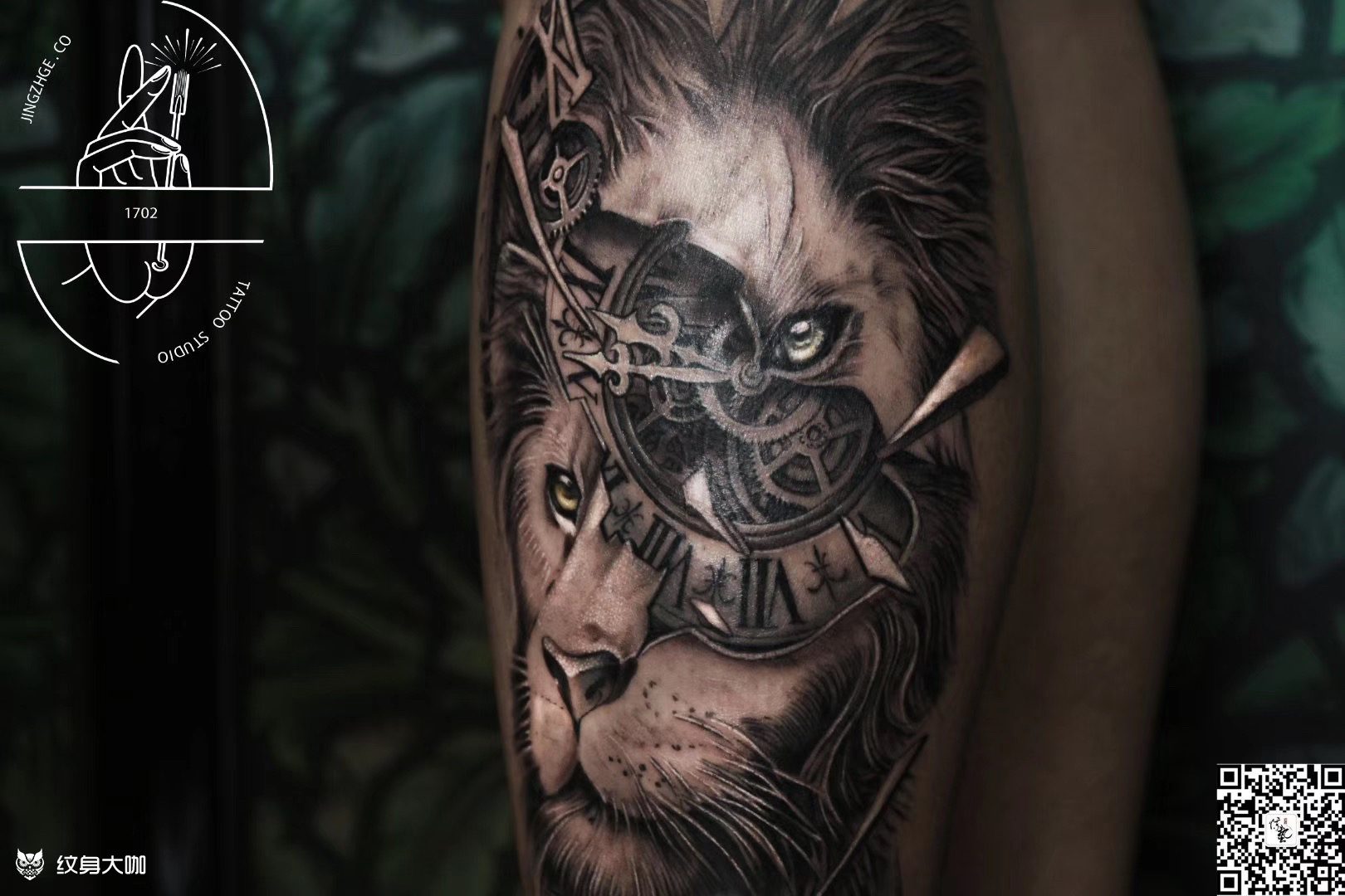 狮子_纹身图案手稿图片_刘菁的纹身作品集