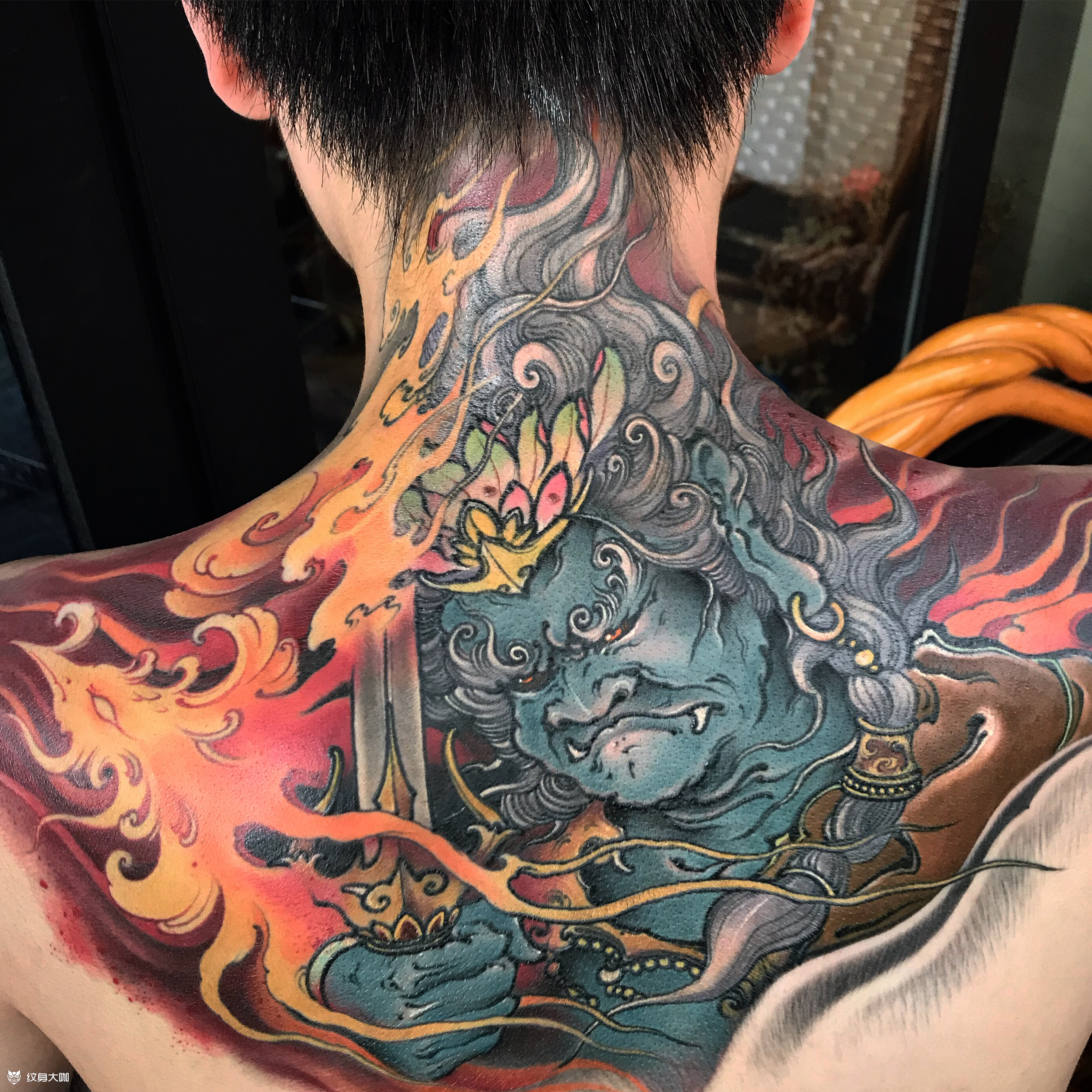 不动明王_纹身图案手稿图片_王焱的纹身作品集