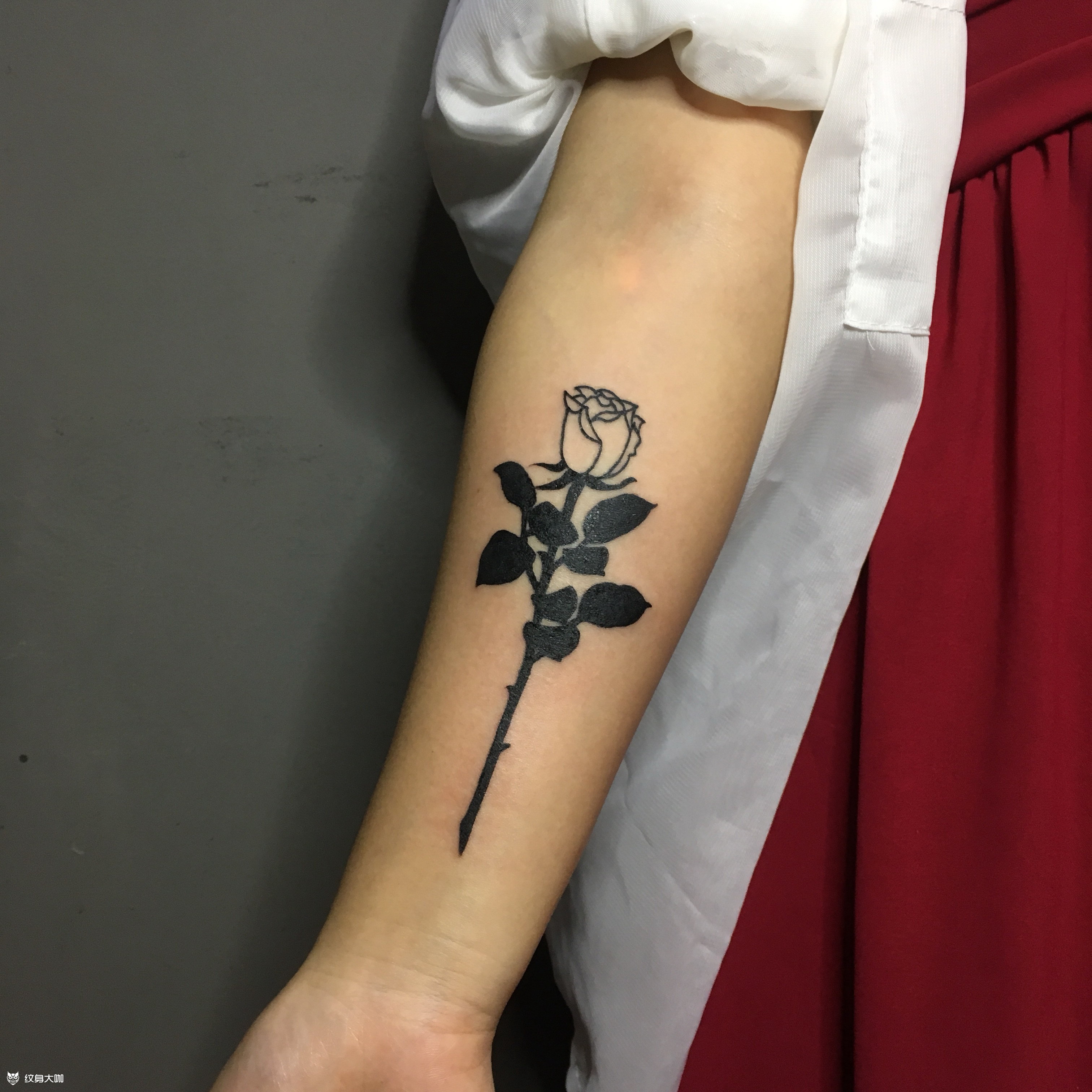 黑玫瑰_纹身图案手稿图片_涅尘的纹身作品集