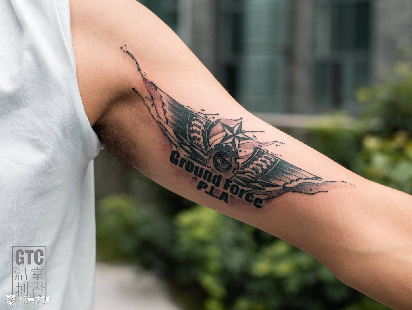 陆军胸标_纹身图案手稿图片_易力的纹身作品集