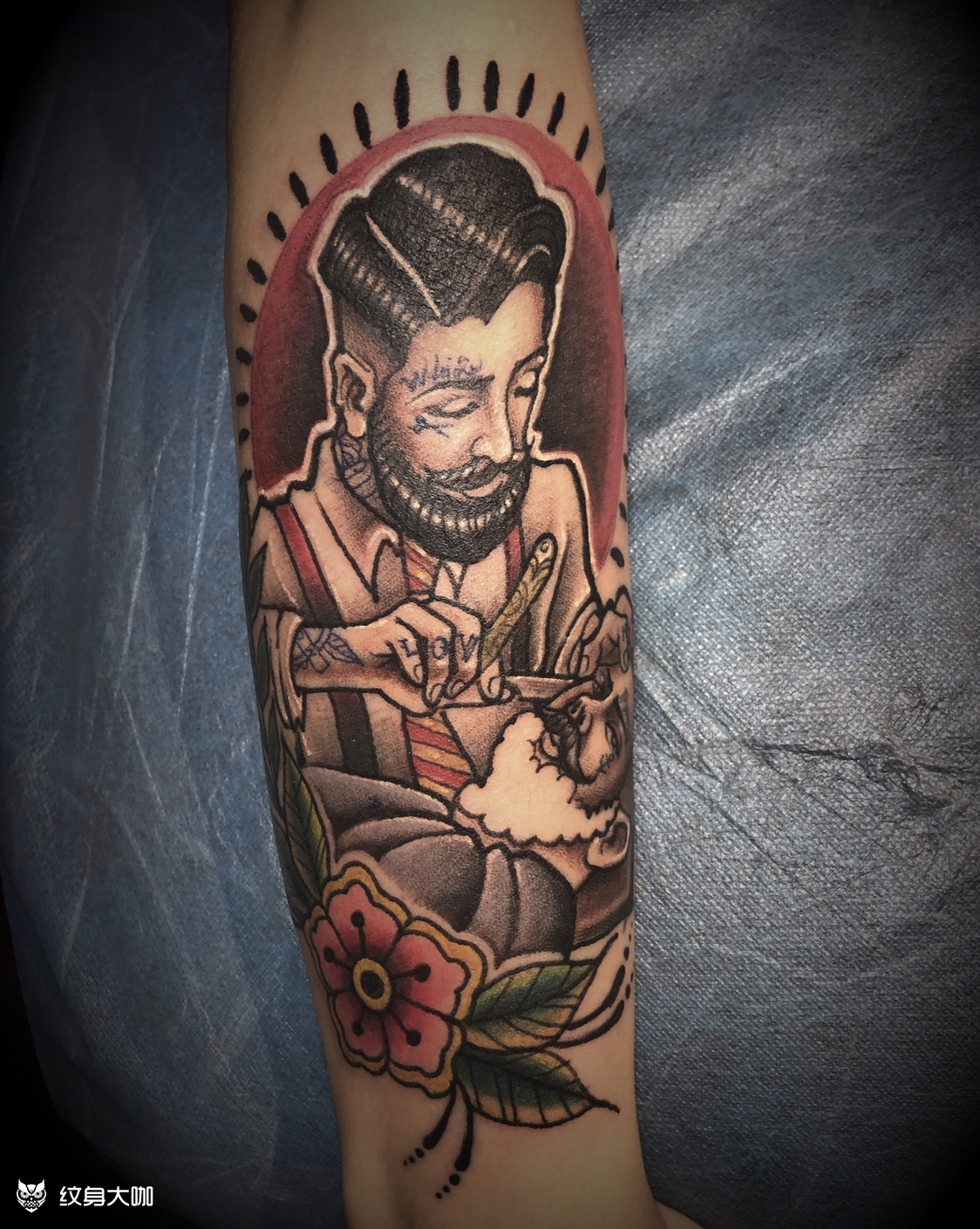 发型师_纹身图案手稿图片_龙龙的纹身作品集