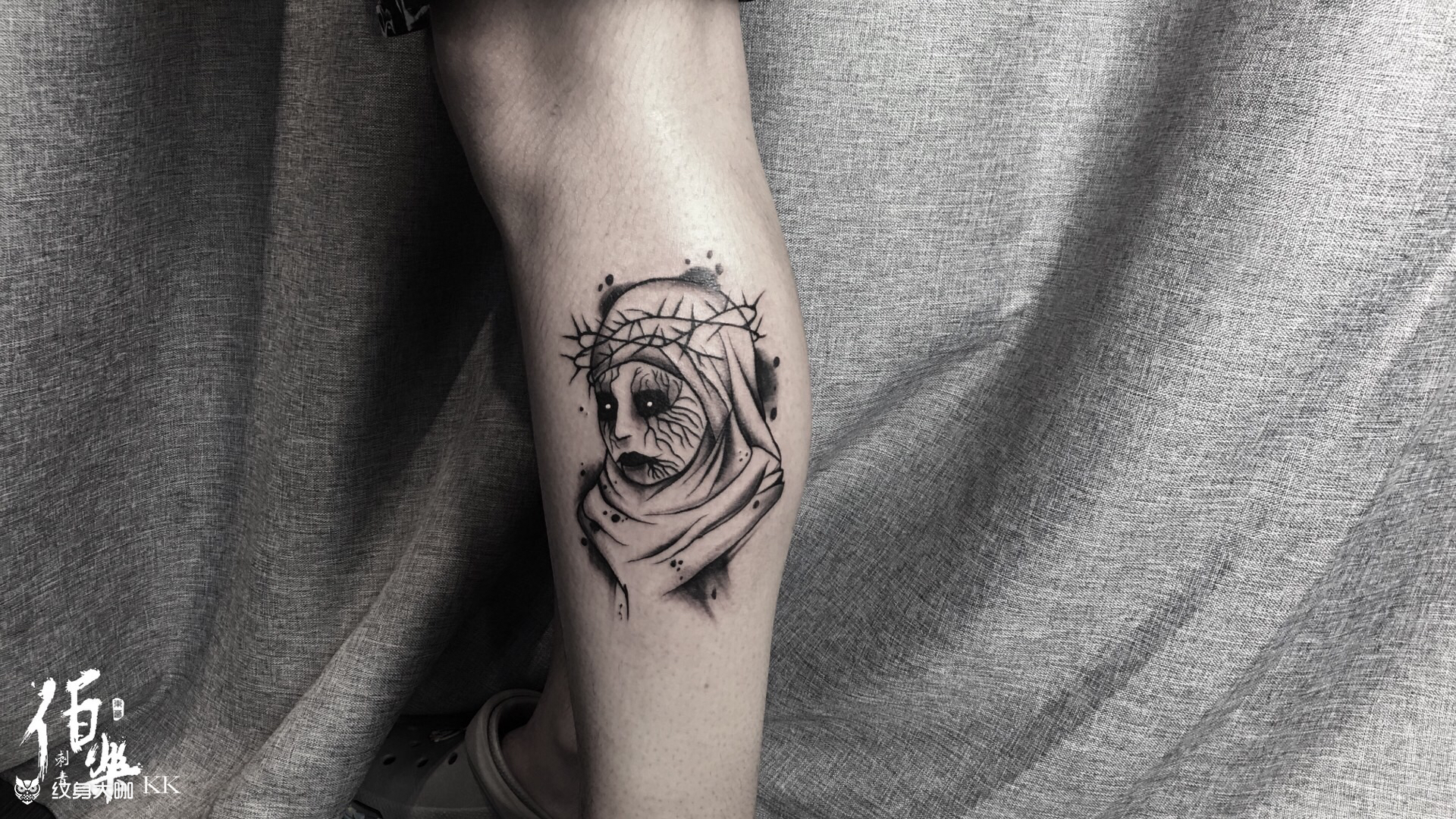 暗黑修女_纹身图案手稿图片_kk的纹身作品集