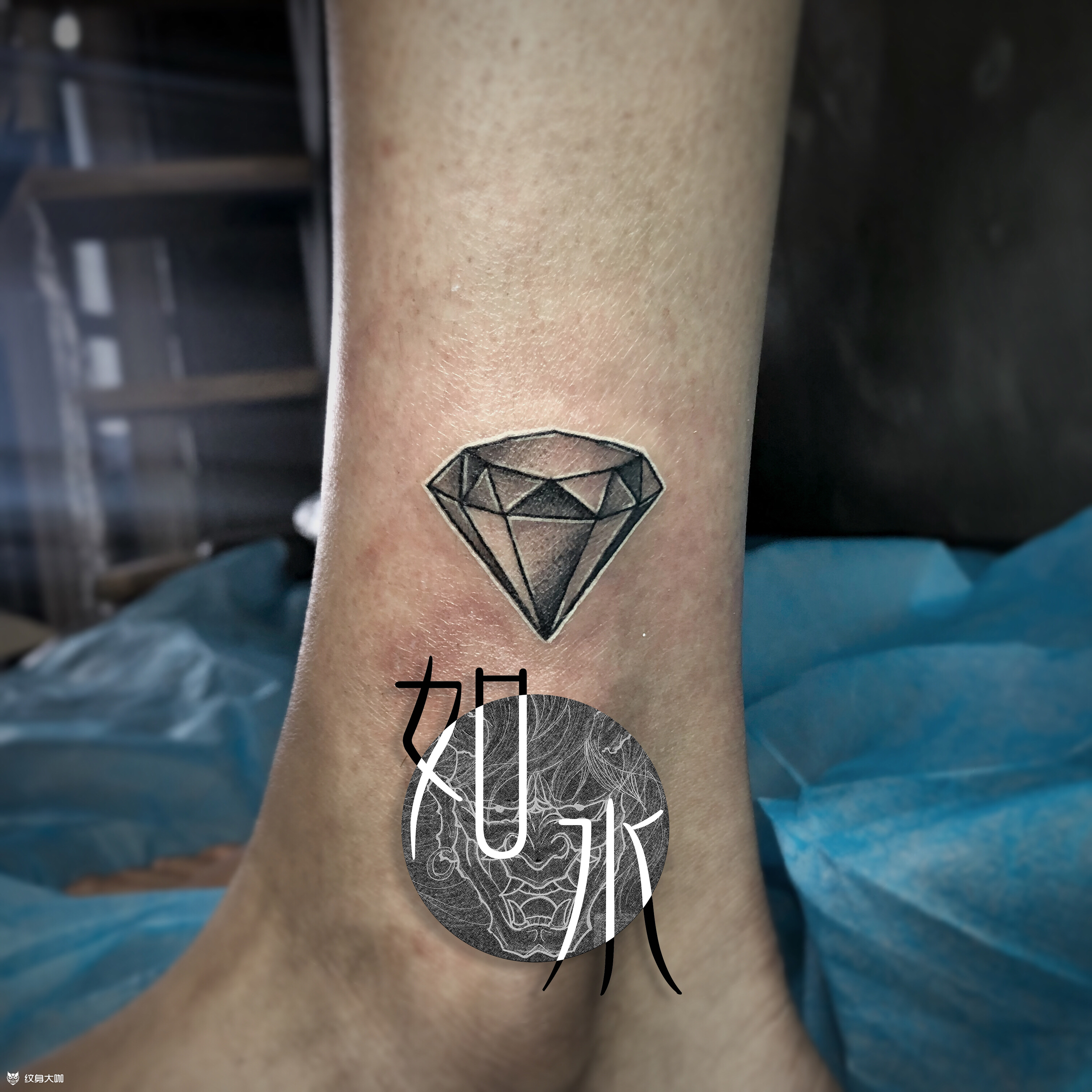 钻石_纹身图案手稿图片_若水的纹身作品集