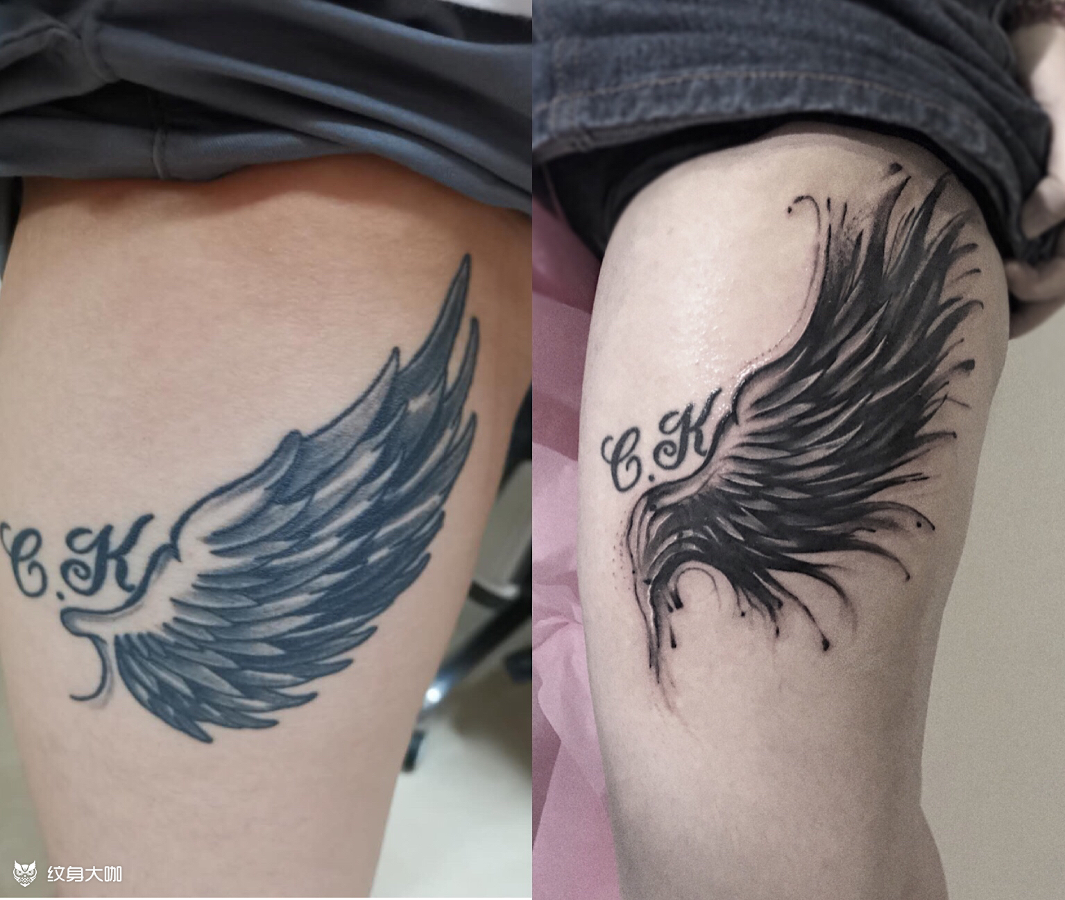 旧图遮盖修改翅膀水墨_纹身图案手稿图片_echo深圳的纹身作品集