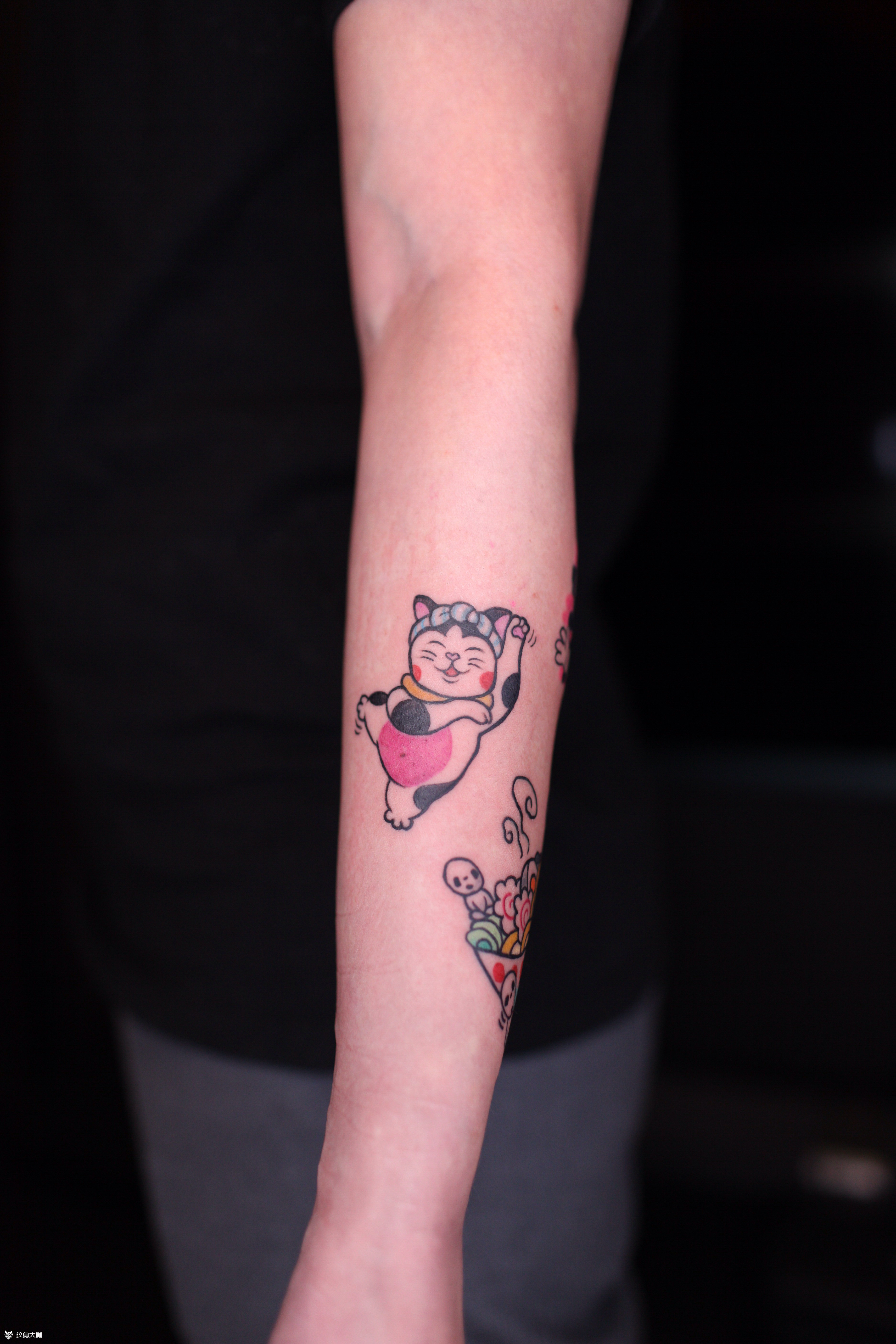 卡通小花臂_纹身图案手稿图片_剑豪的纹身作品集