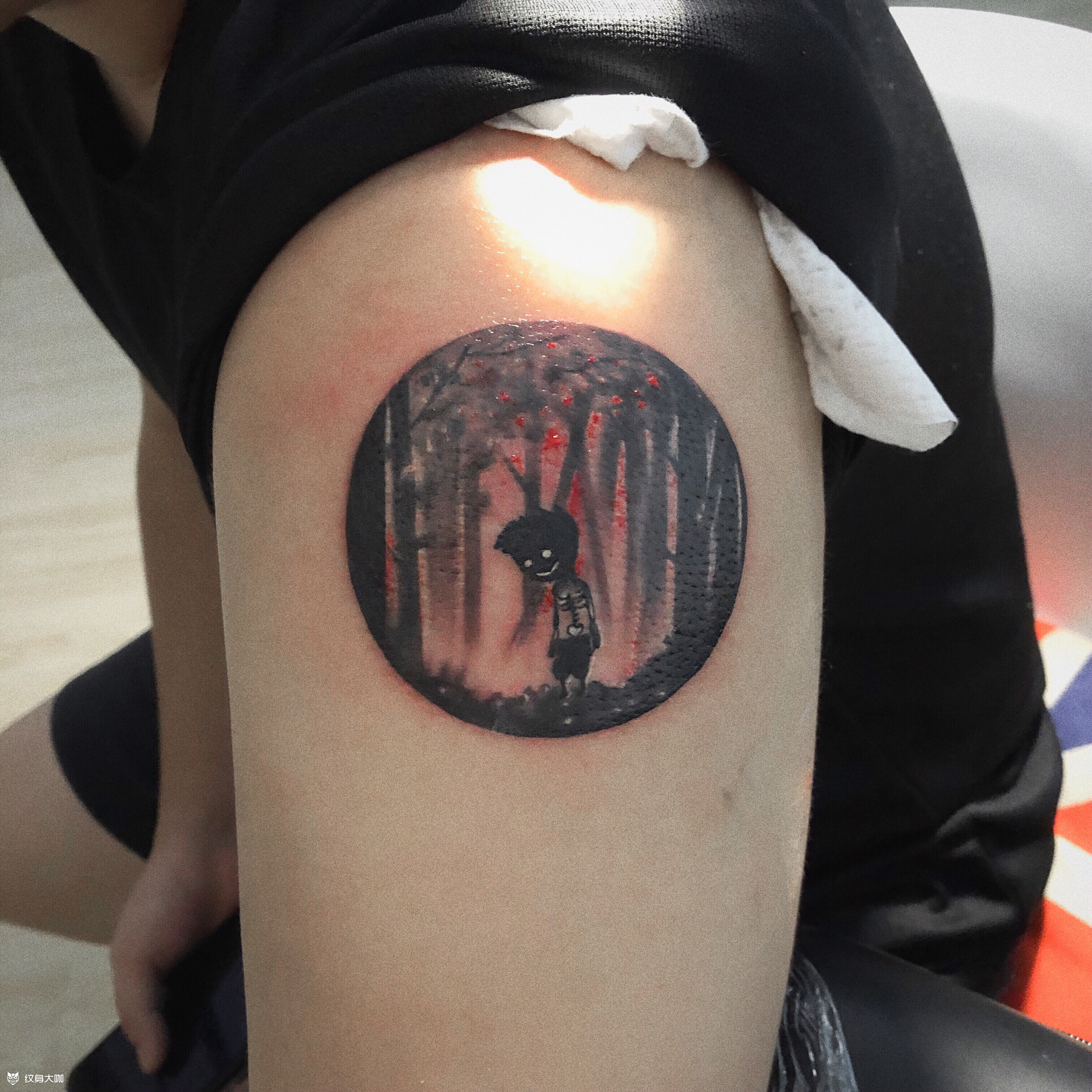 暗黑孤独_纹身图案手稿图片_echo深圳喵喵喵的纹身作品集