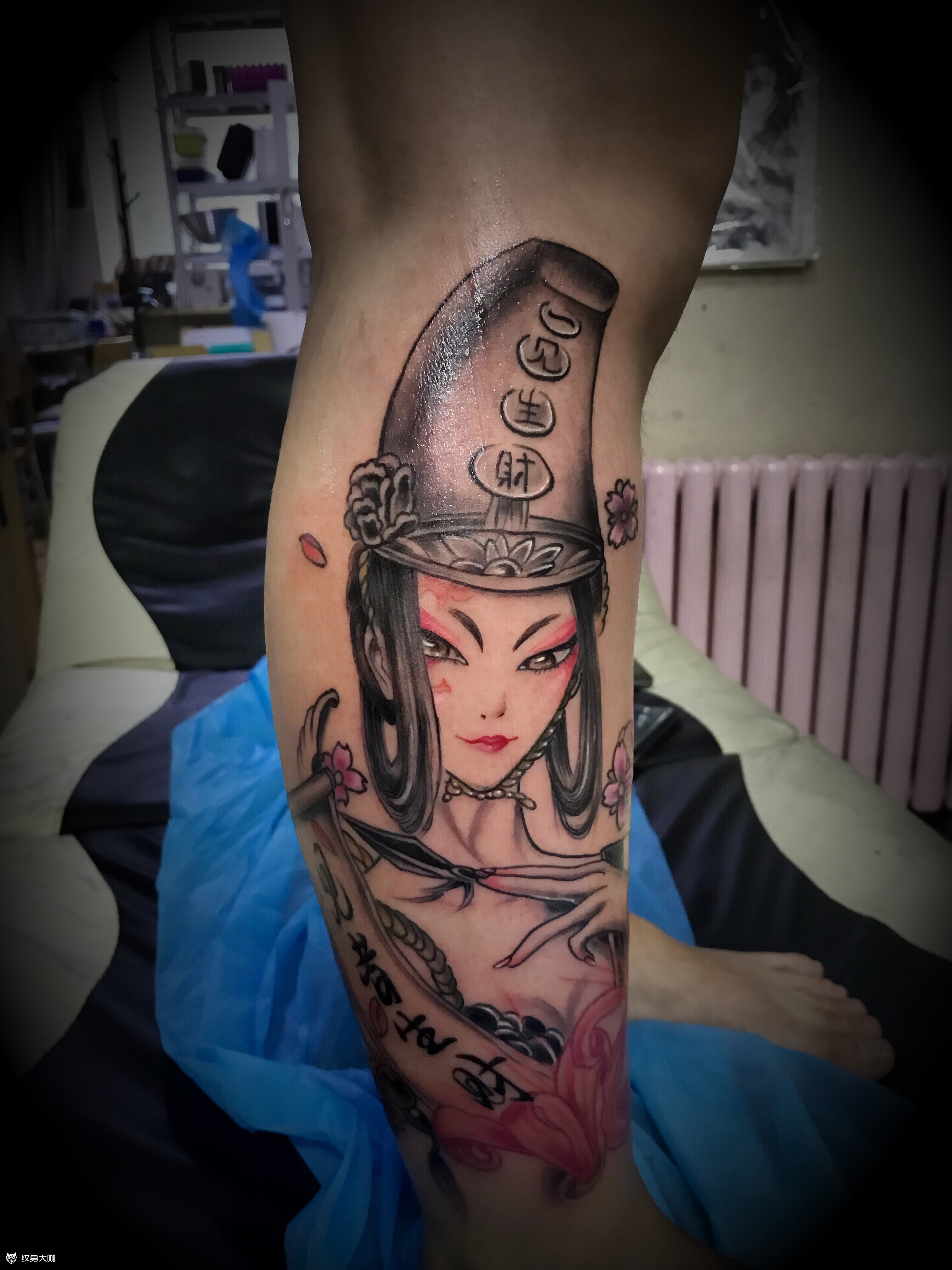 白无常_纹身图案手稿图片_白琳的纹身作品集