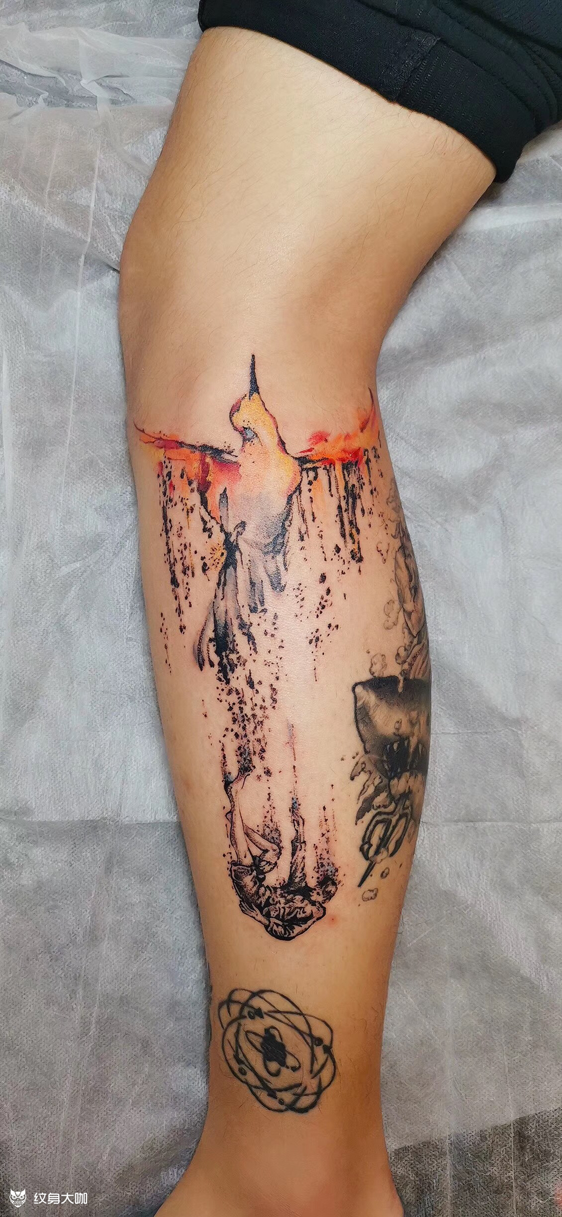 浴火重生_纹身图案手稿图片_w-万的纹身作品集