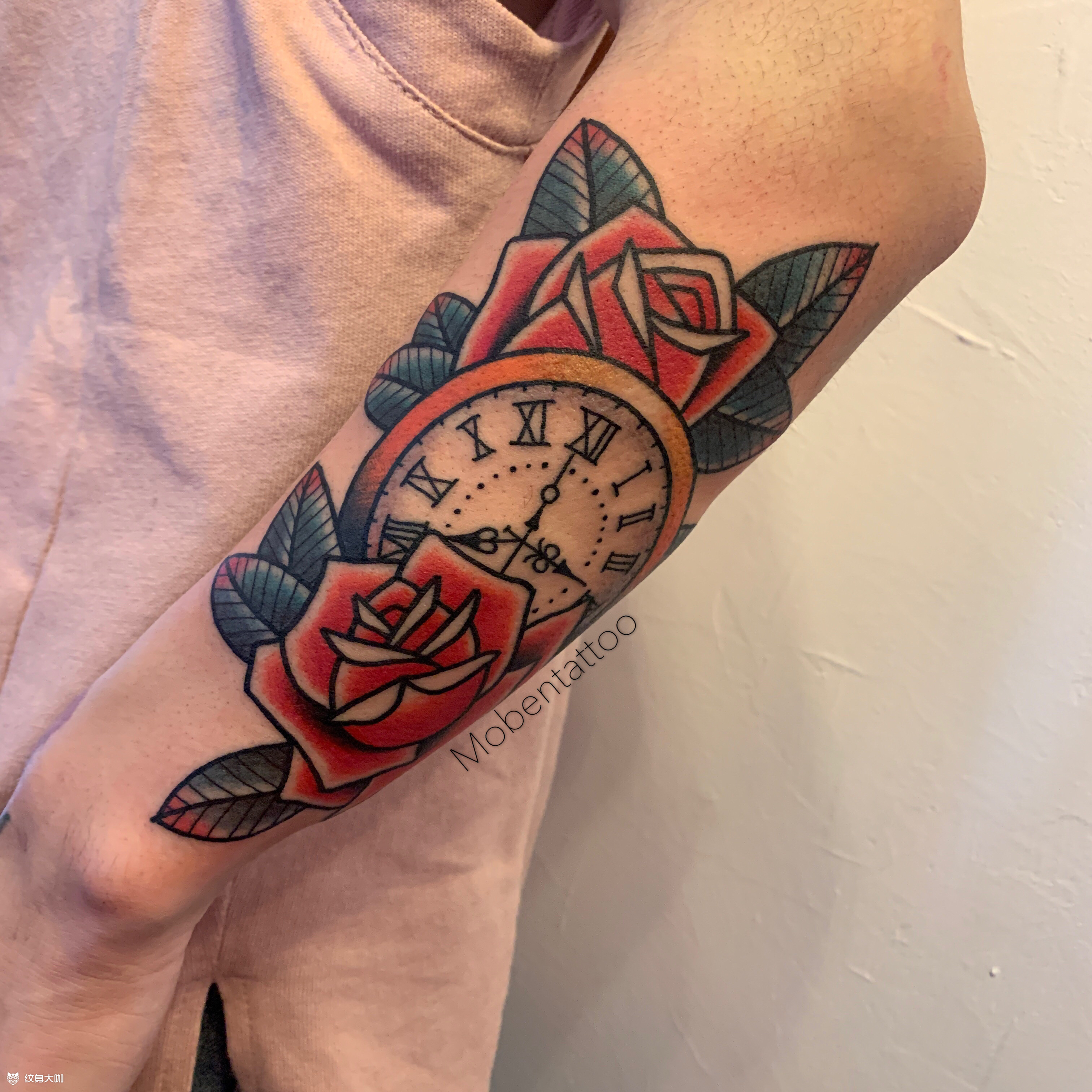 old school怀表_纹身图案手稿图片_墨本的纹身作品集