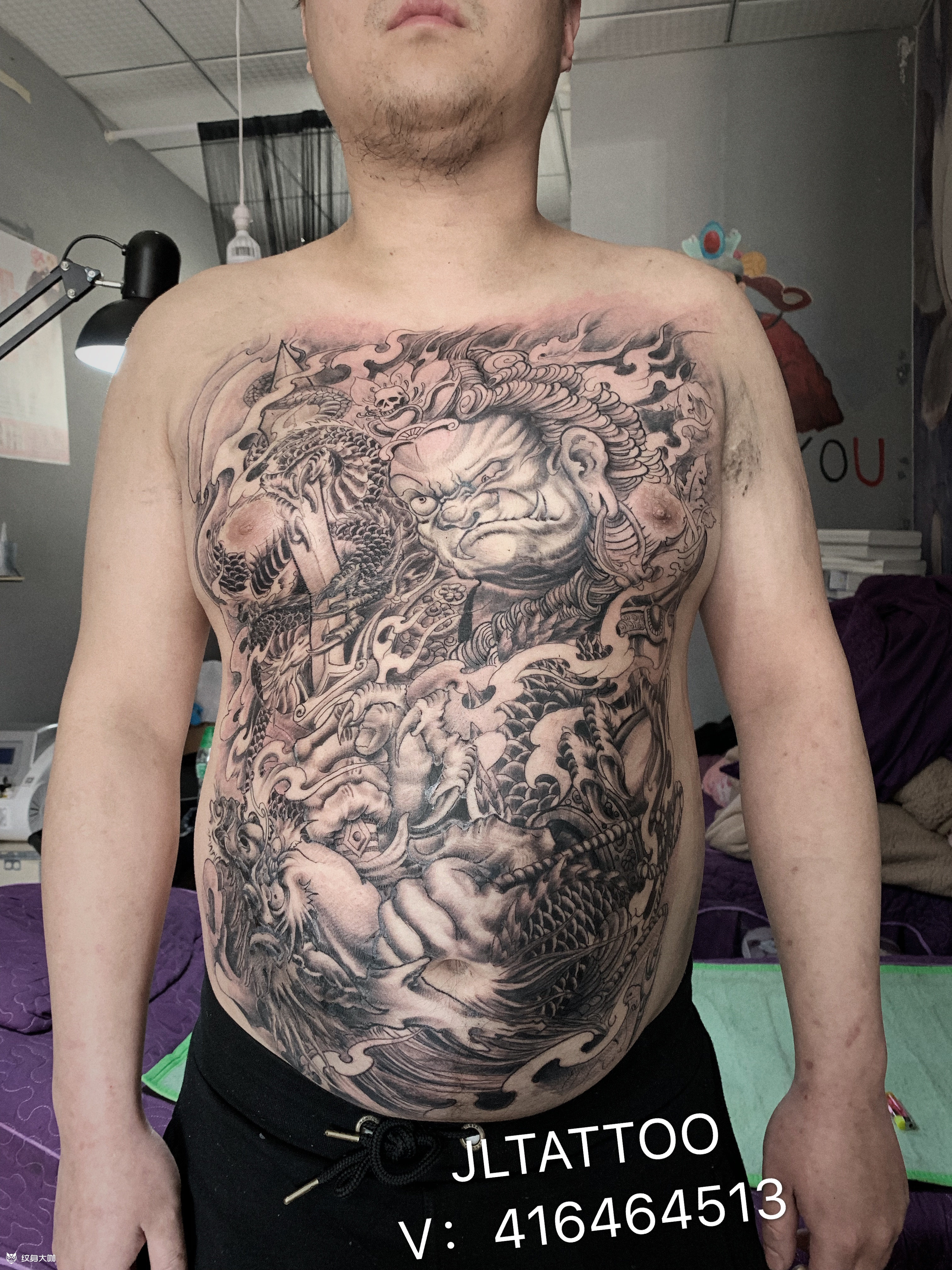 不动明王_纹身图案手稿图片_李强的纹身作品集