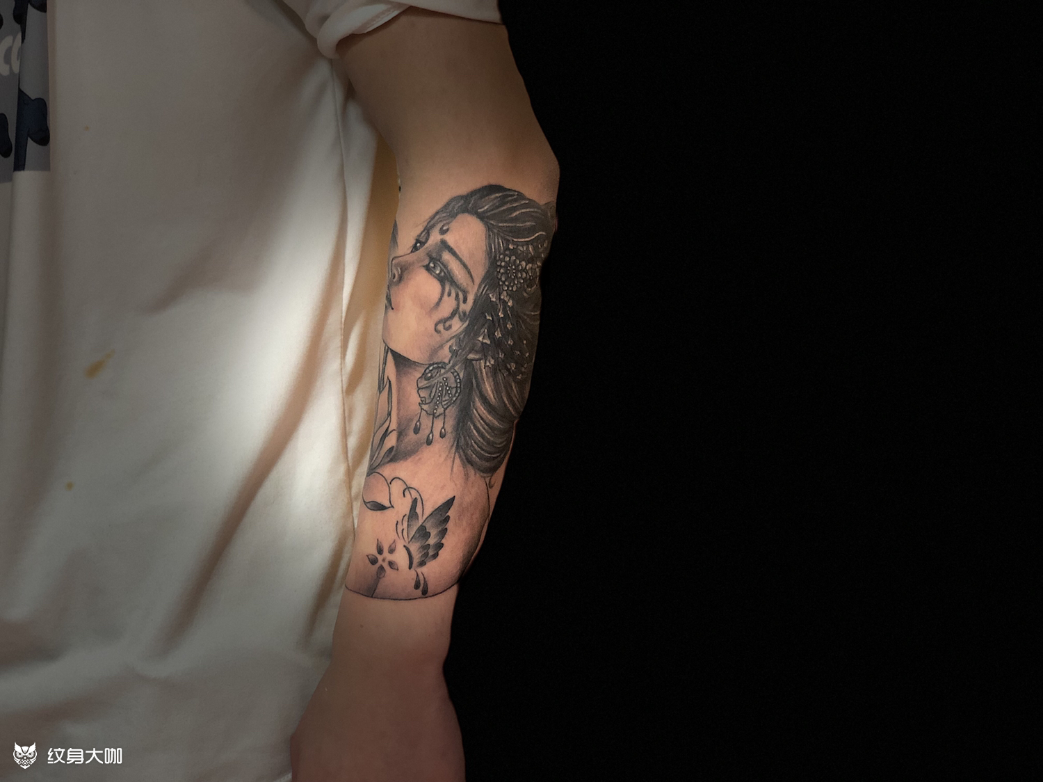 歌姬_纹身图案手稿图片_饶磊的纹身作品集