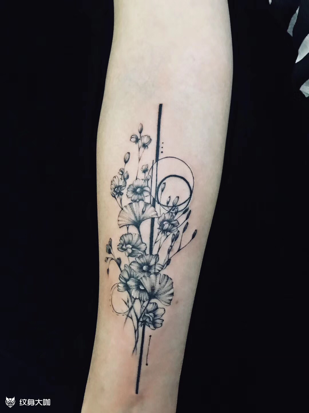 繁花_纹身图案手稿图片_y君的纹身作品集