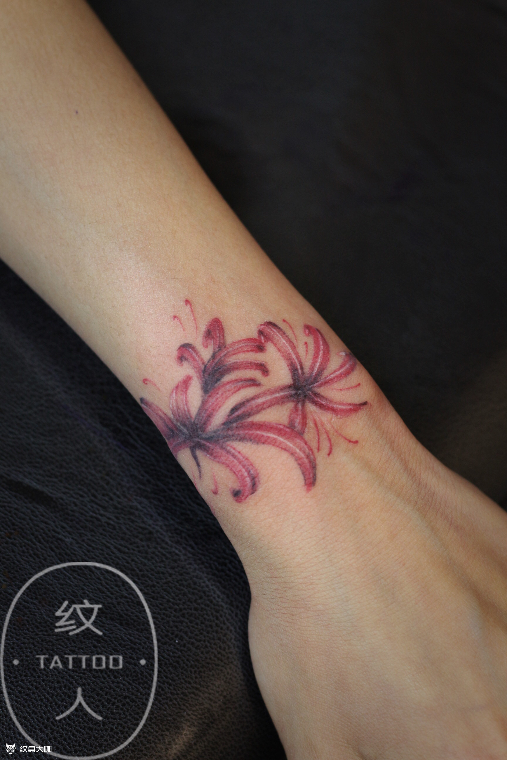 彼岸花_纹身图案手稿图片_刘大鹏的纹身作品集