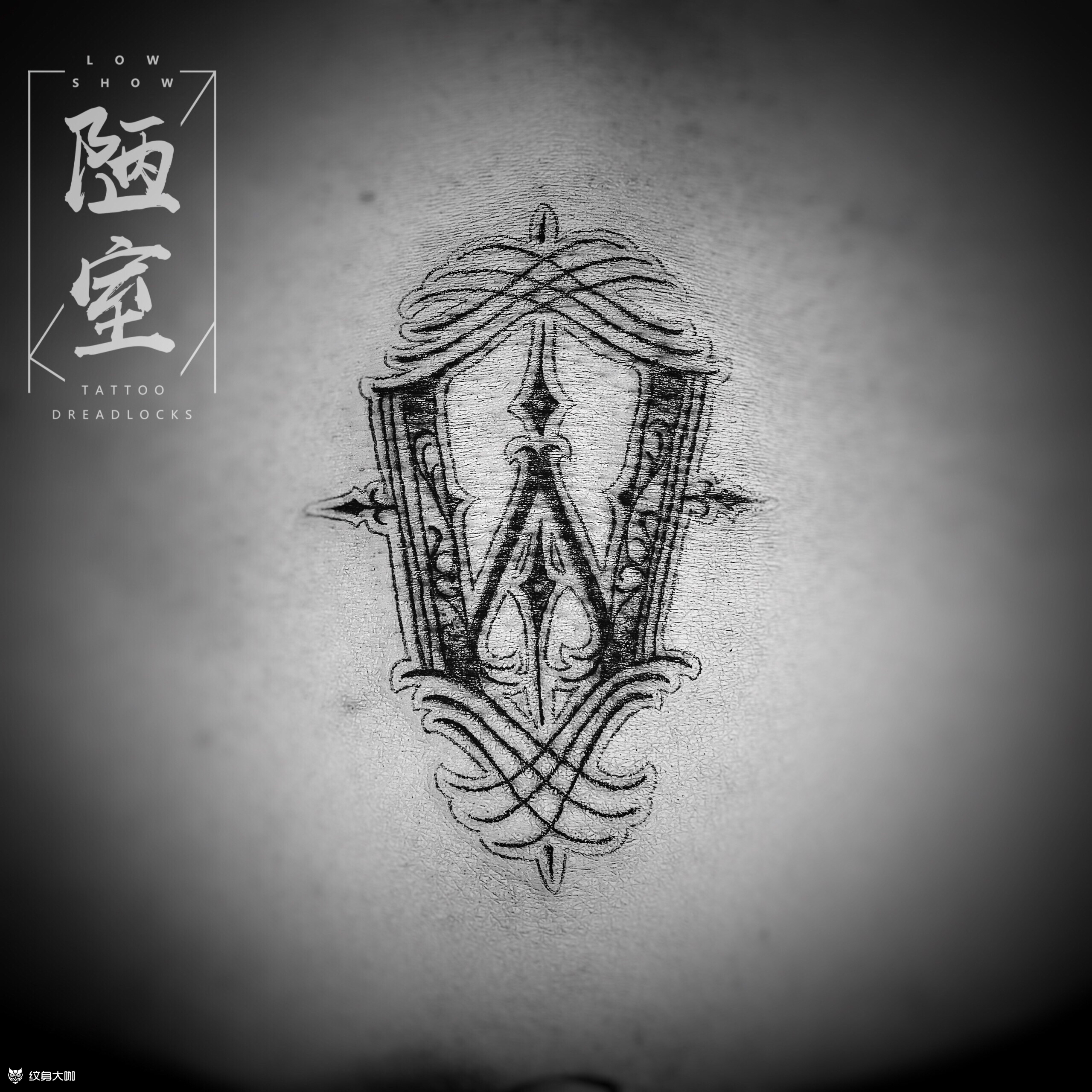 w_纹身图案手稿图片_寺庙-金角大王的纹身作品集