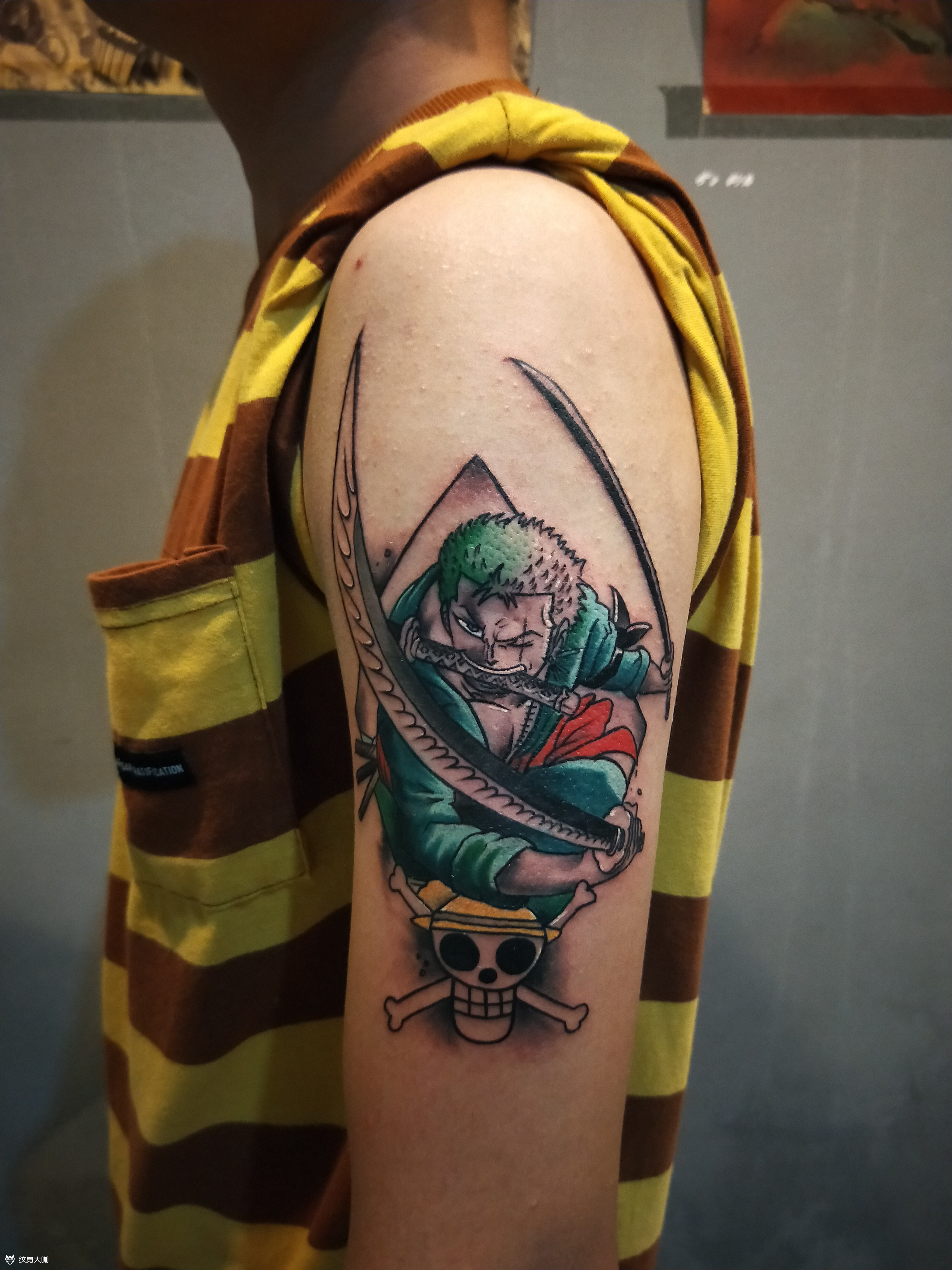 索隆_纹身图案手稿图片_御尊文化创始人的纹身作品集