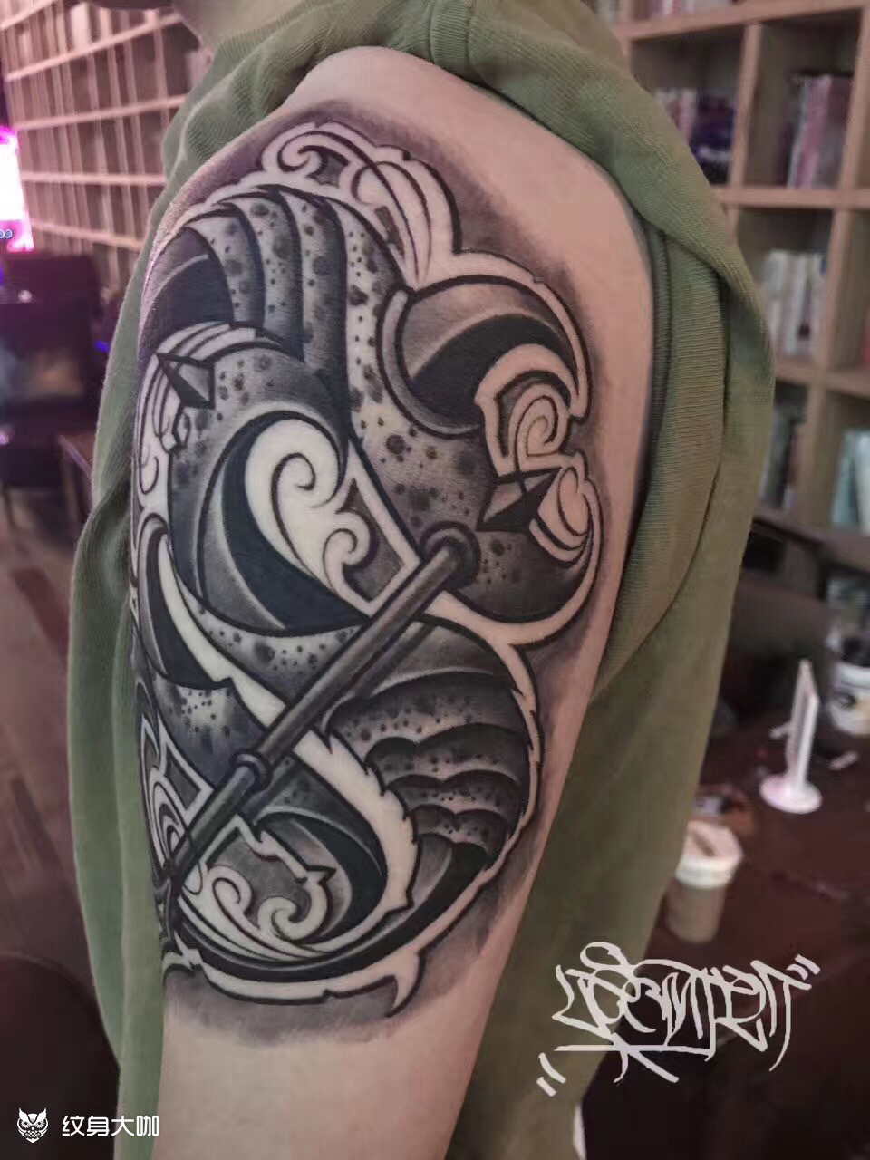 花体字s_纹身图案手稿图片_leom-t27 的纹身作品集