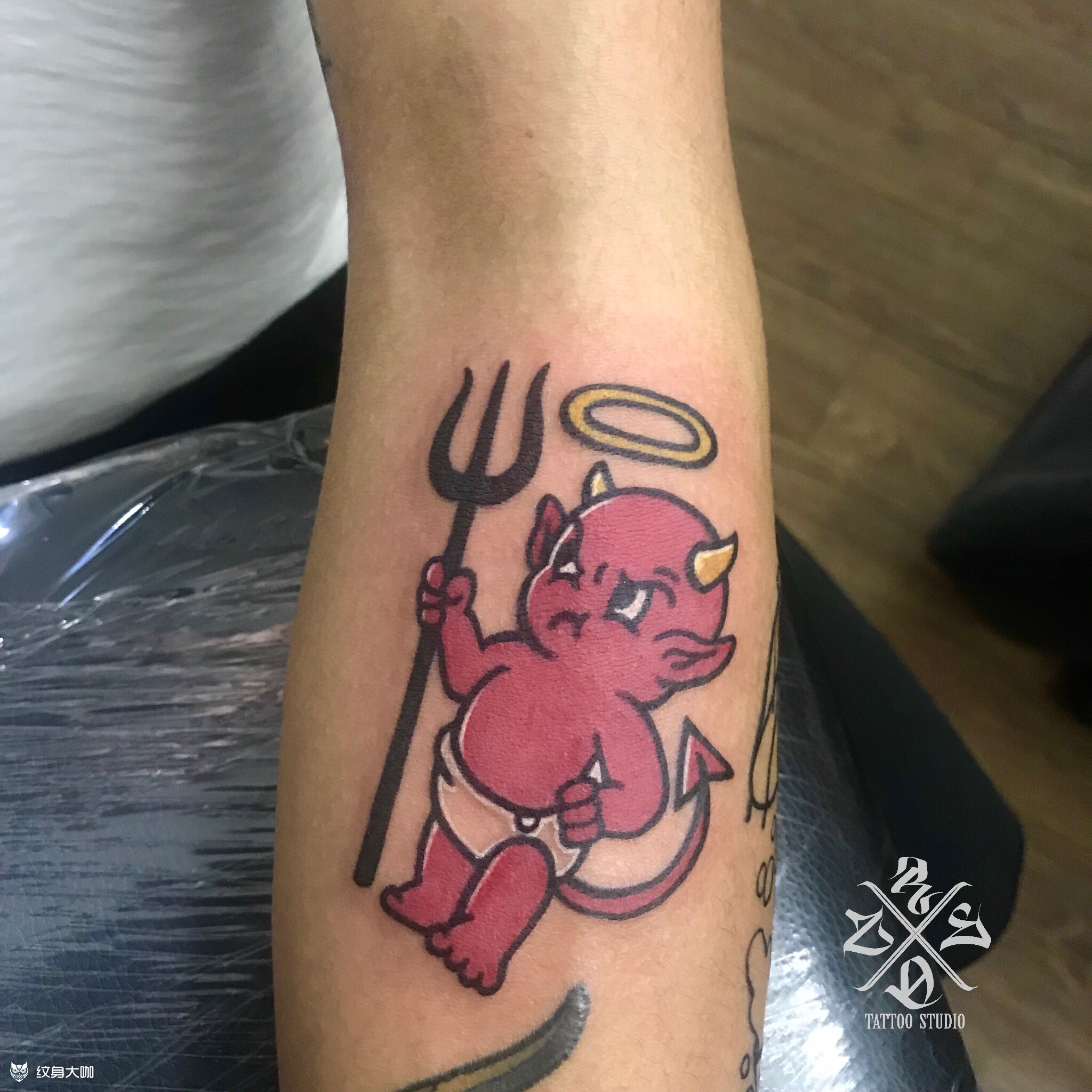 小恶魔_纹身图案手稿图片_inkfish乌贼的纹身作品集