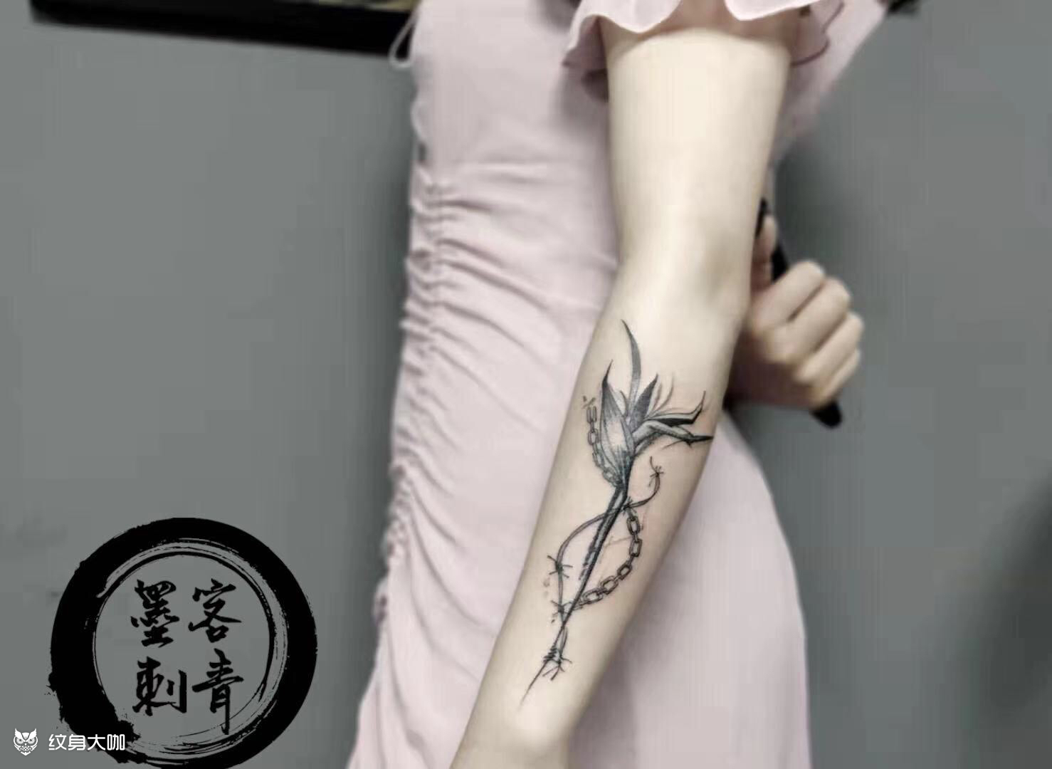 小清新天堂鸟_纹身图案手稿图片_巴鲁的纹身作品集