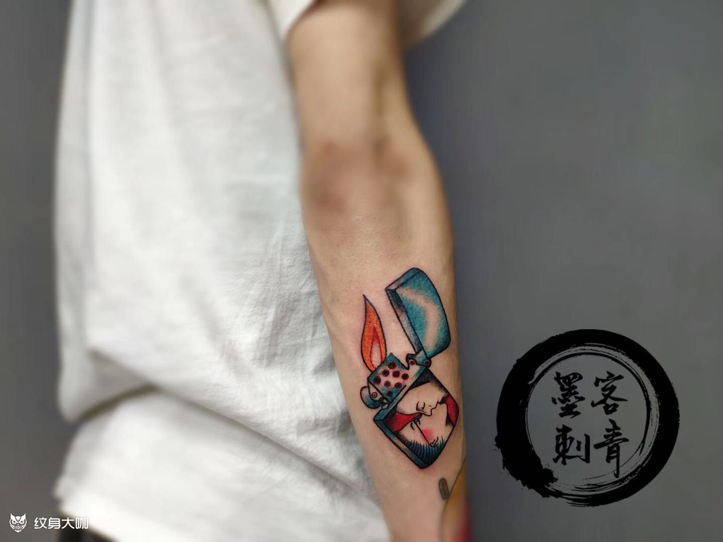 oldschool火机_纹身图案手稿图片_巴鲁的纹身作品集