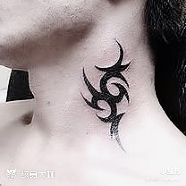 脖子图腾_纹身图案手稿图片_龙啸堂的纹身作品集