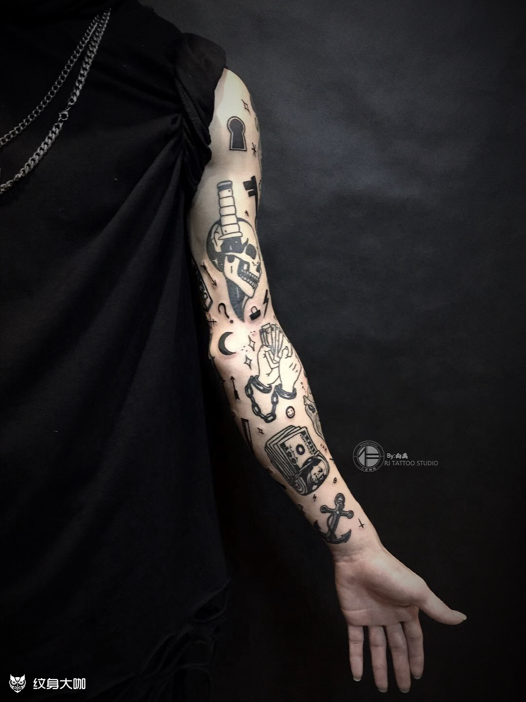 图案拼接_纹身图案手稿图片_向禹的纹身作品集