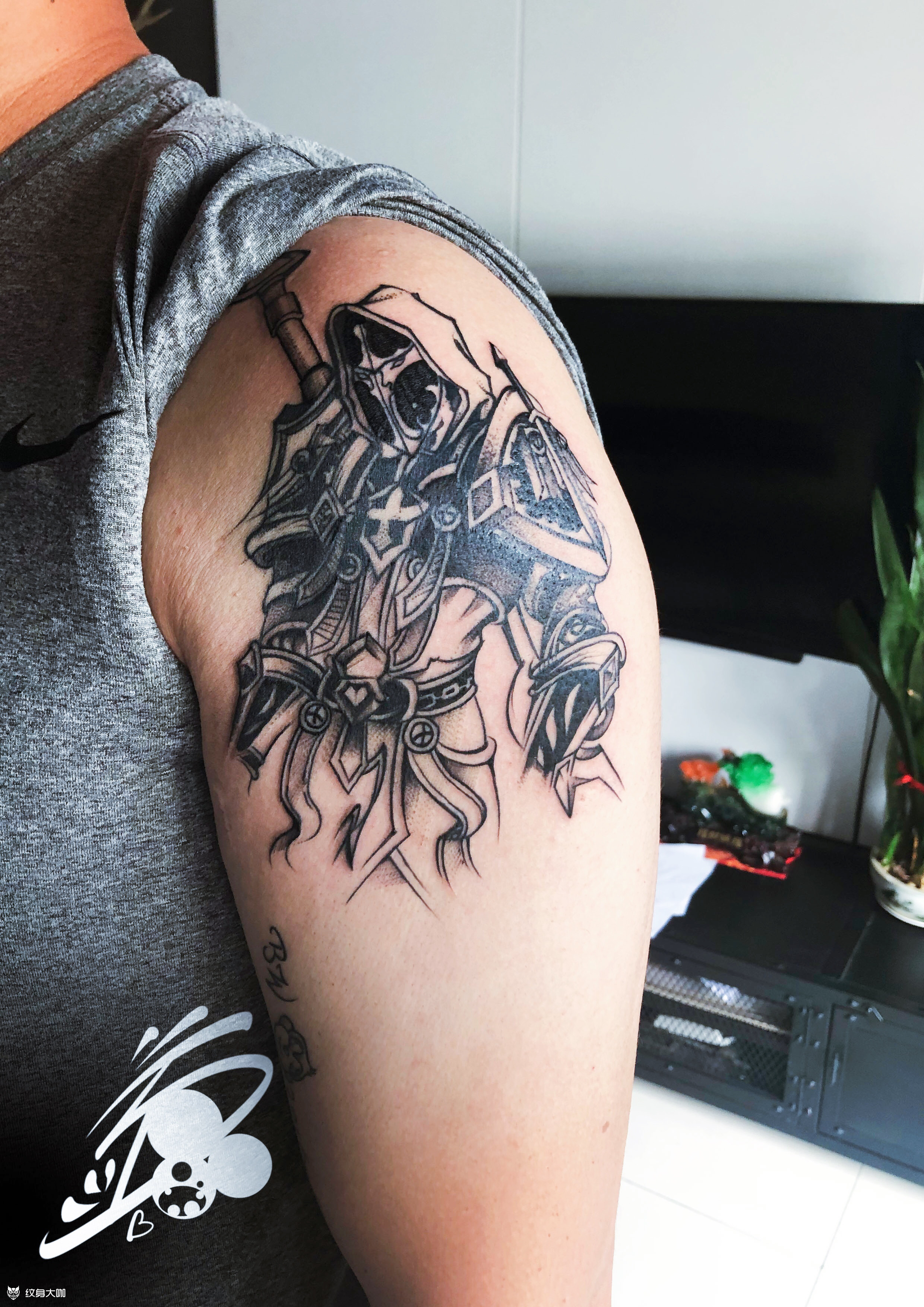 魔兽_纹身图案手稿图片_可欣93的纹身作品集