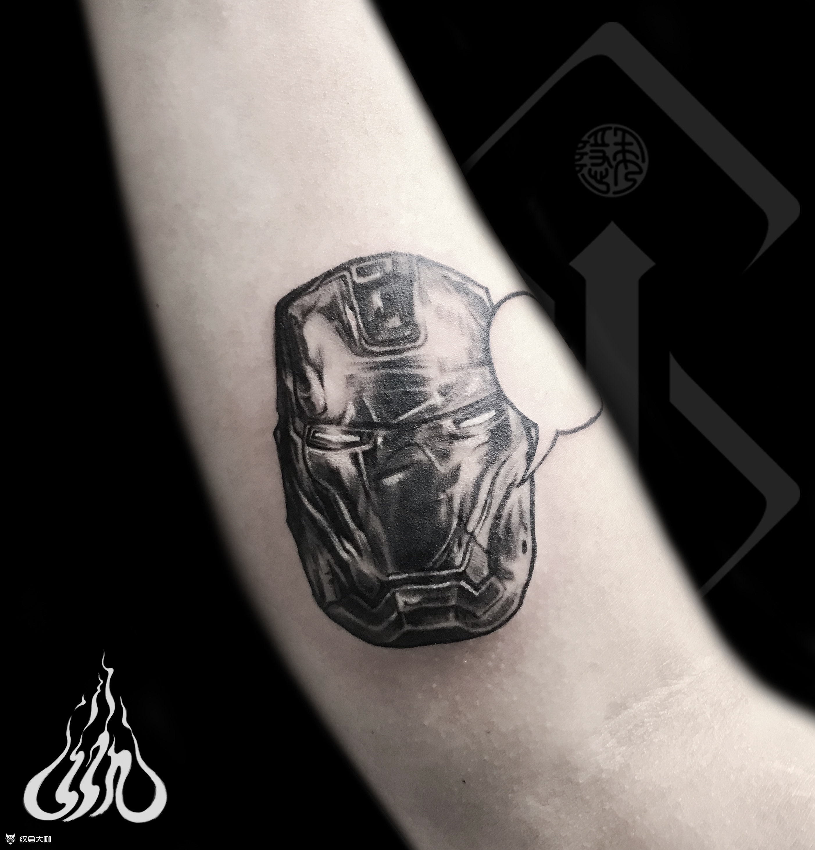 钢铁侠_纹身图案手稿图片_阿金的纹身作品集