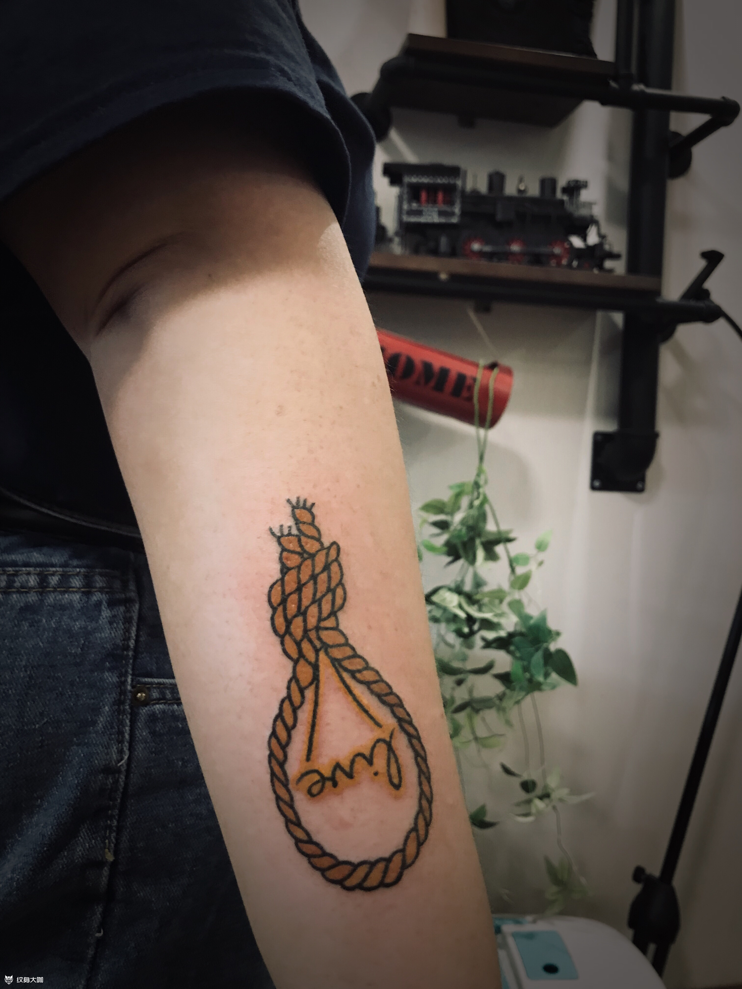 麻绳old school_纹身图案手稿图片_七喜的纹身作品集