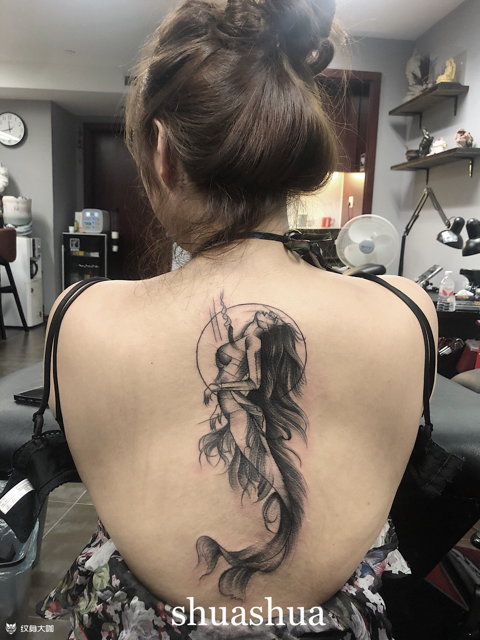 美人鱼_纹身图案手稿图片_刷刷的纹身作品集