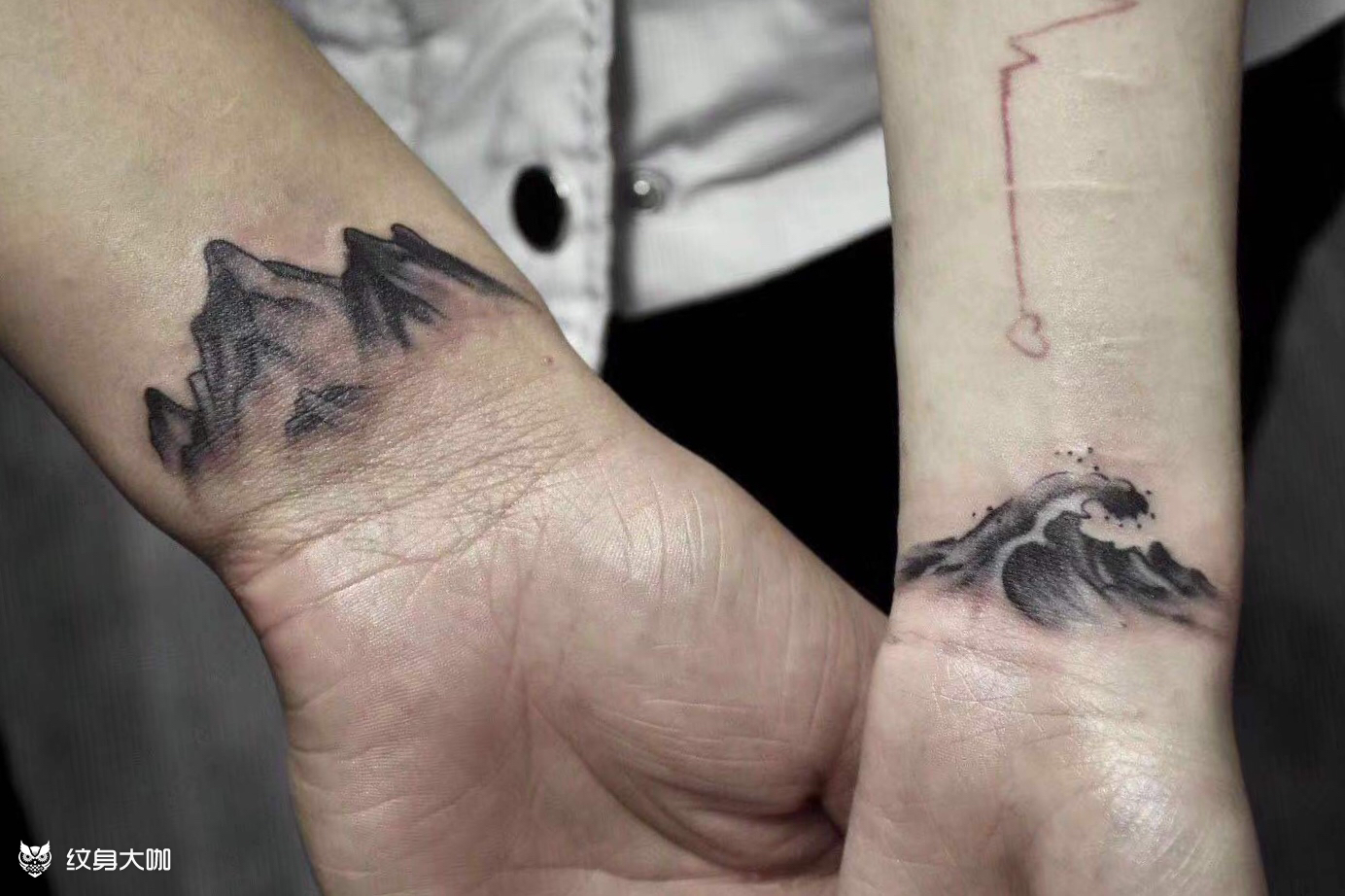 海誓山盟手腕纹身手稿图片