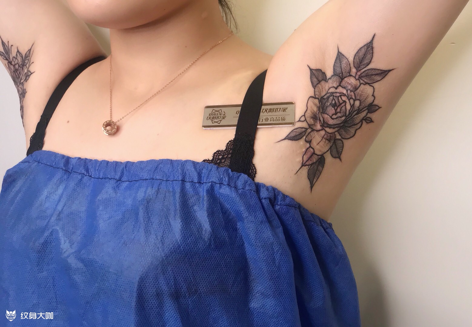 腋下疤痕遮盖_纹身图案手稿图片_queen纹刺世家的纹身作品集