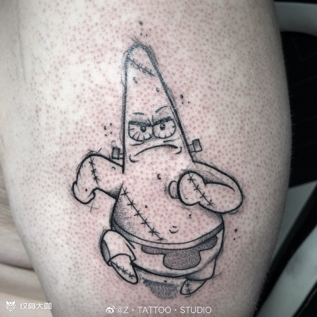 派大星_纹身图案手稿图片_vodka 的纹身作品集