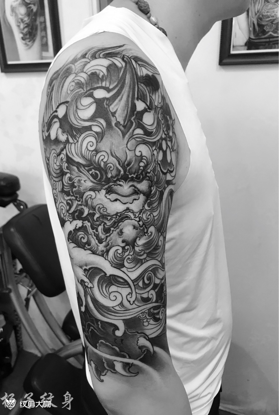 唐狮_纹身图案手稿图片_杨轩的纹身作品集