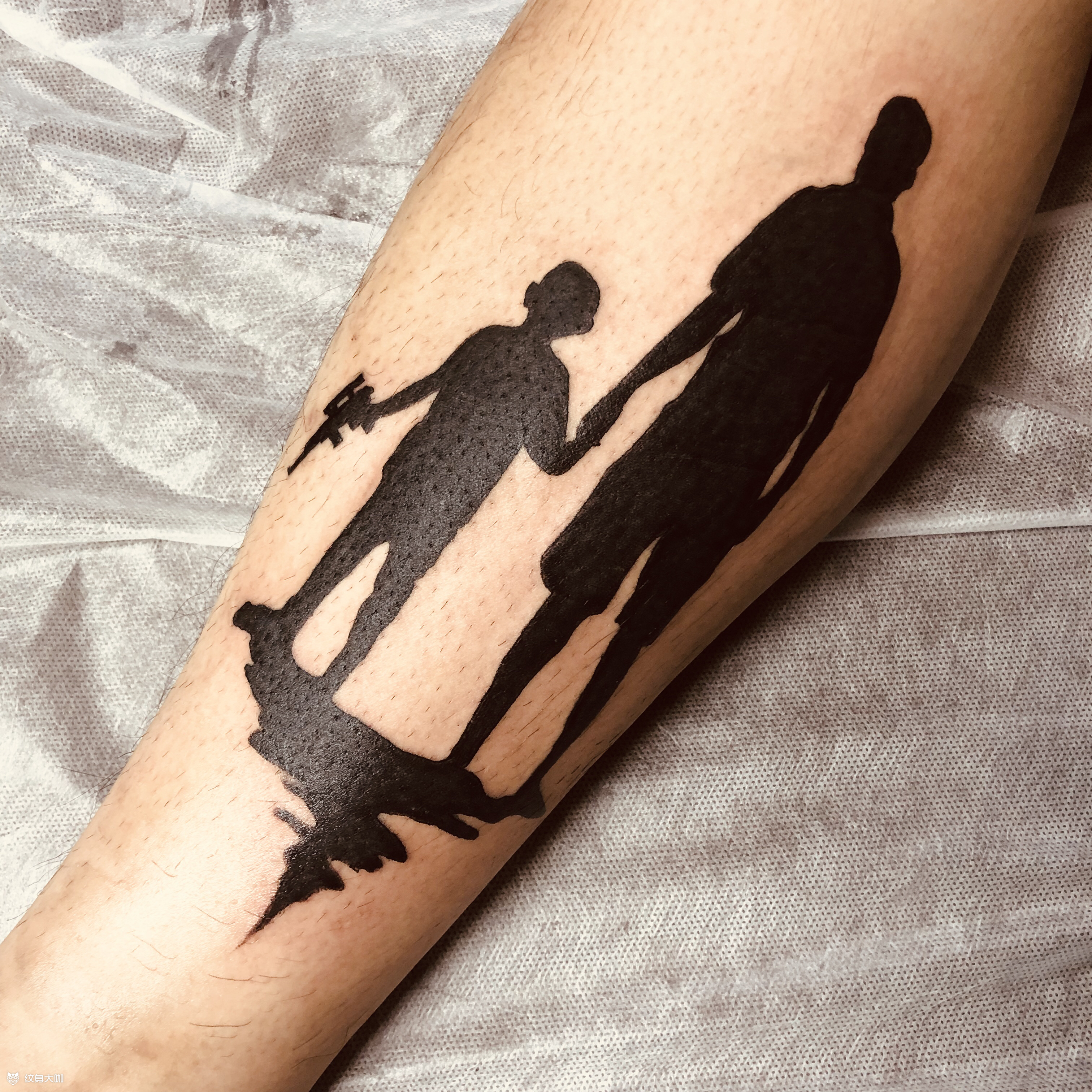 父子_纹身图案手稿图片_queen 的纹身作品集