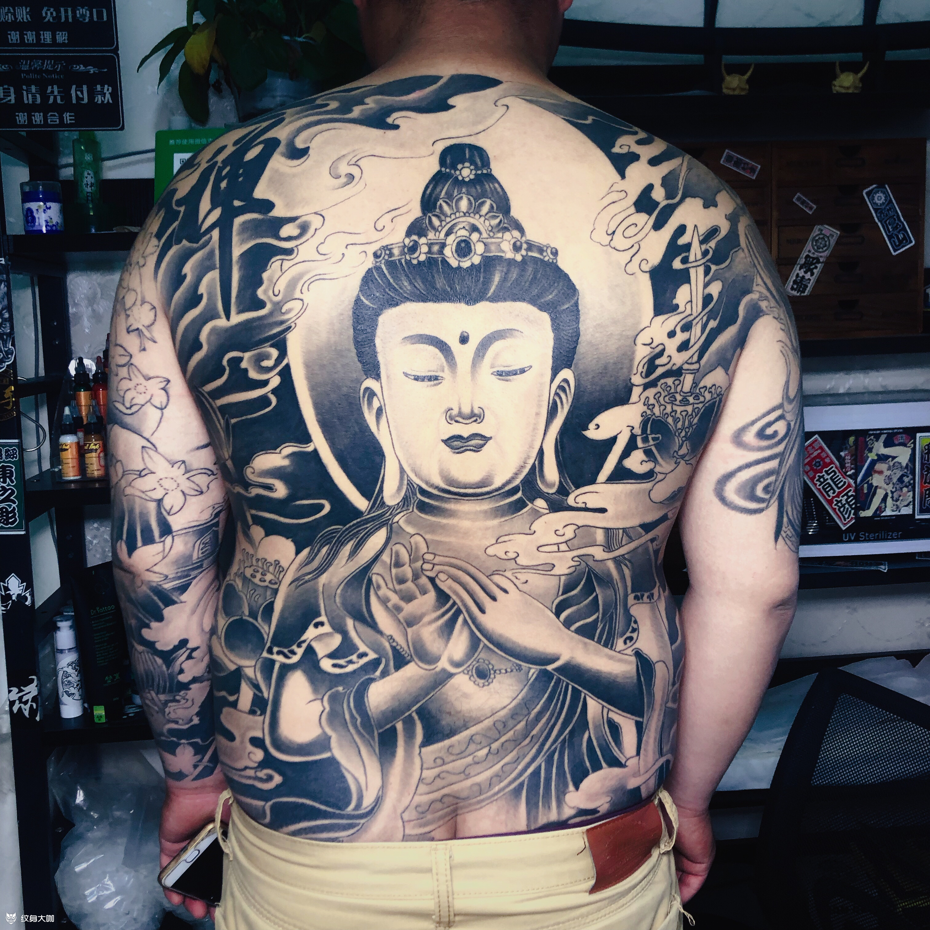 菩萨_纹身图案手稿图片_刘海洋的纹身作品集