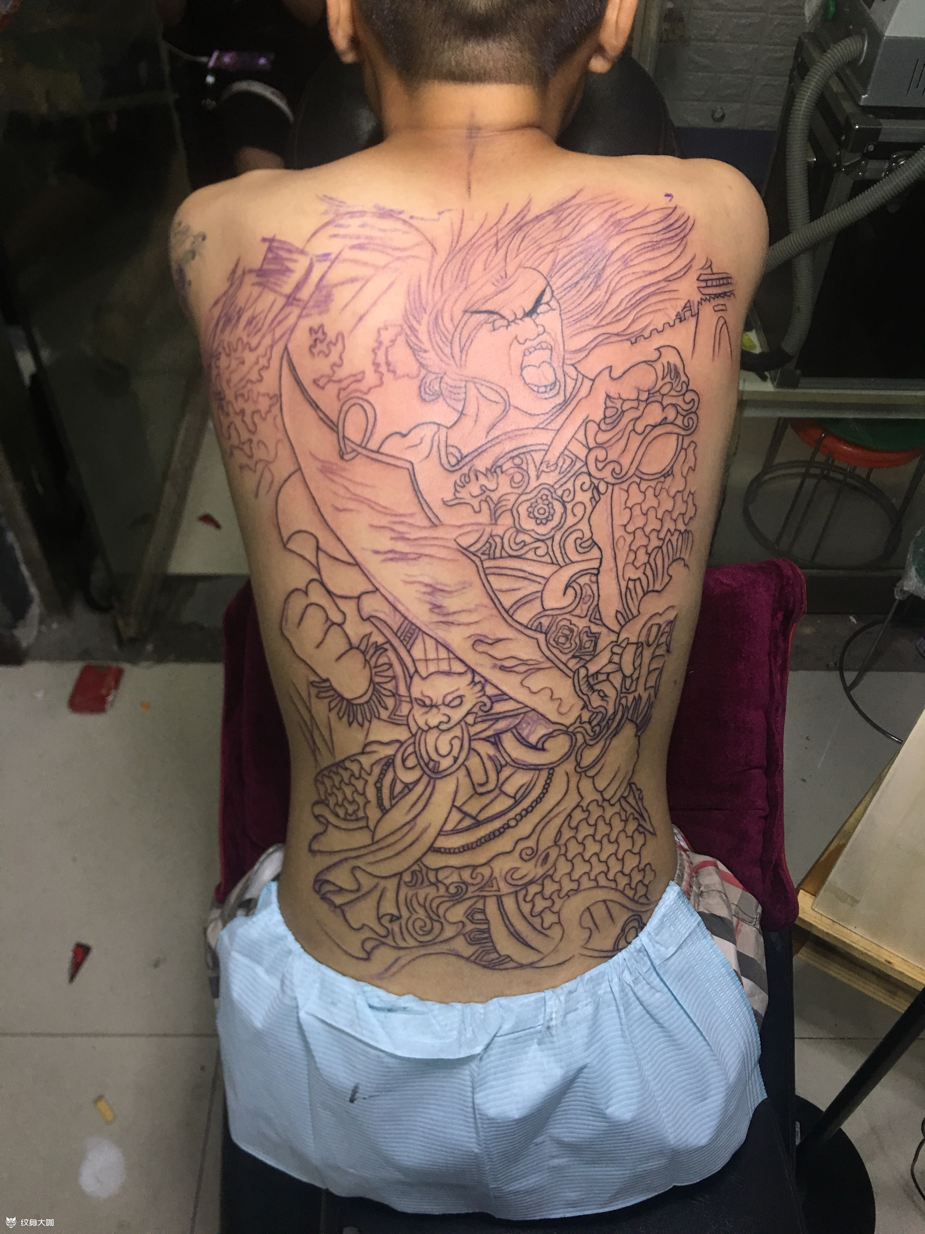 白起_纹身图案手稿图片_刘剑的纹身作品集