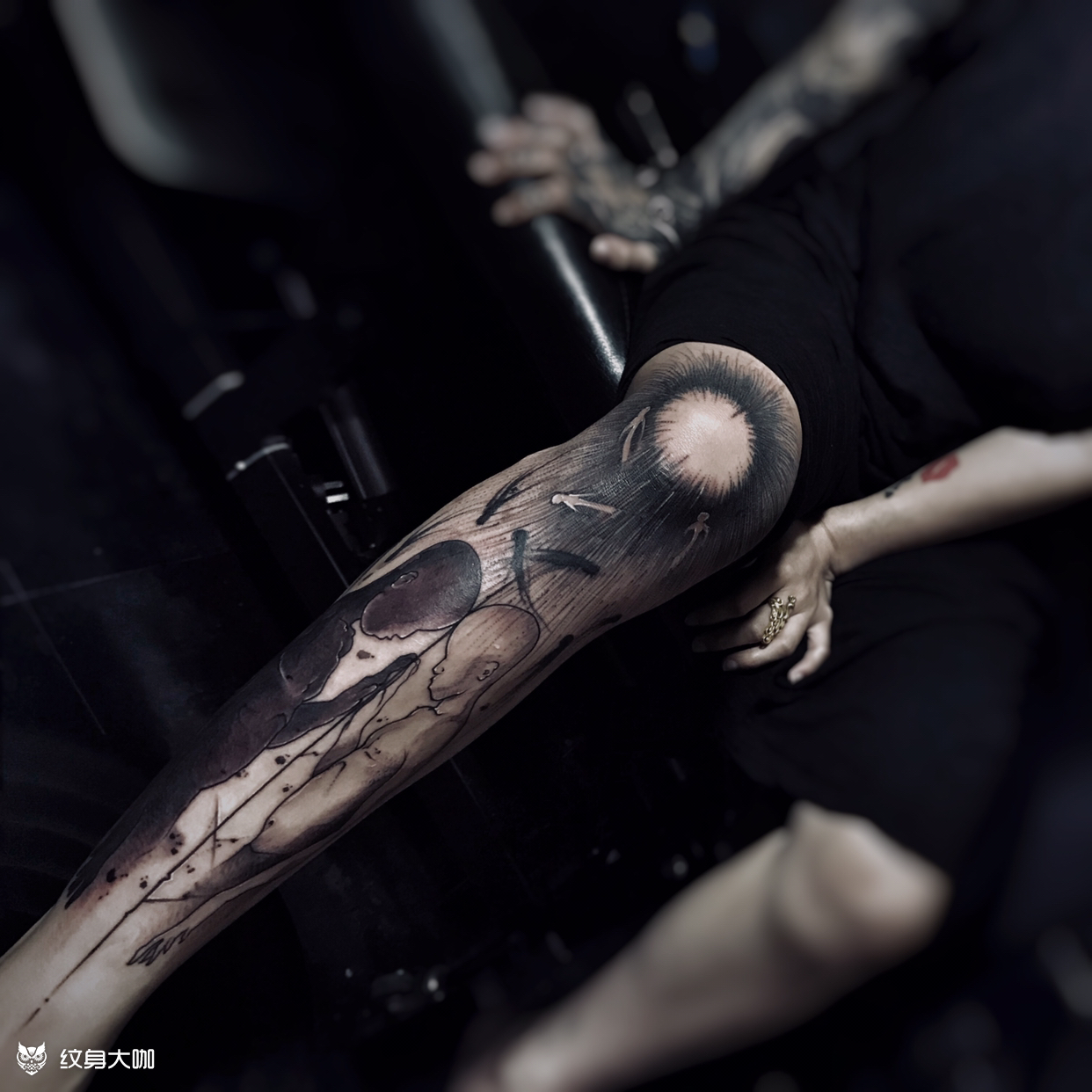 阴阳人_纹身图案手稿图片_郭江伟的纹身作品集