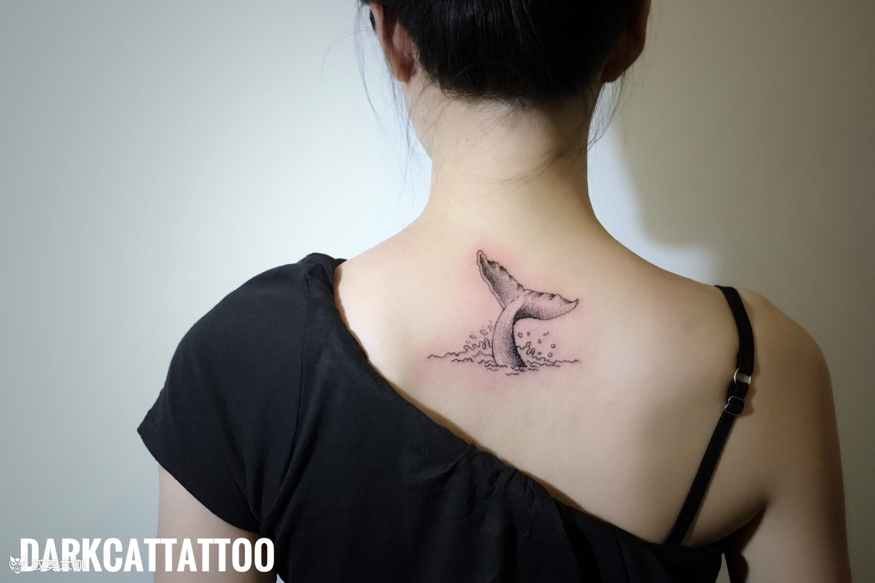 鲸鱼的小尾巴95_纹身图案手稿图片_广州黑猫926989大俊的纹身
