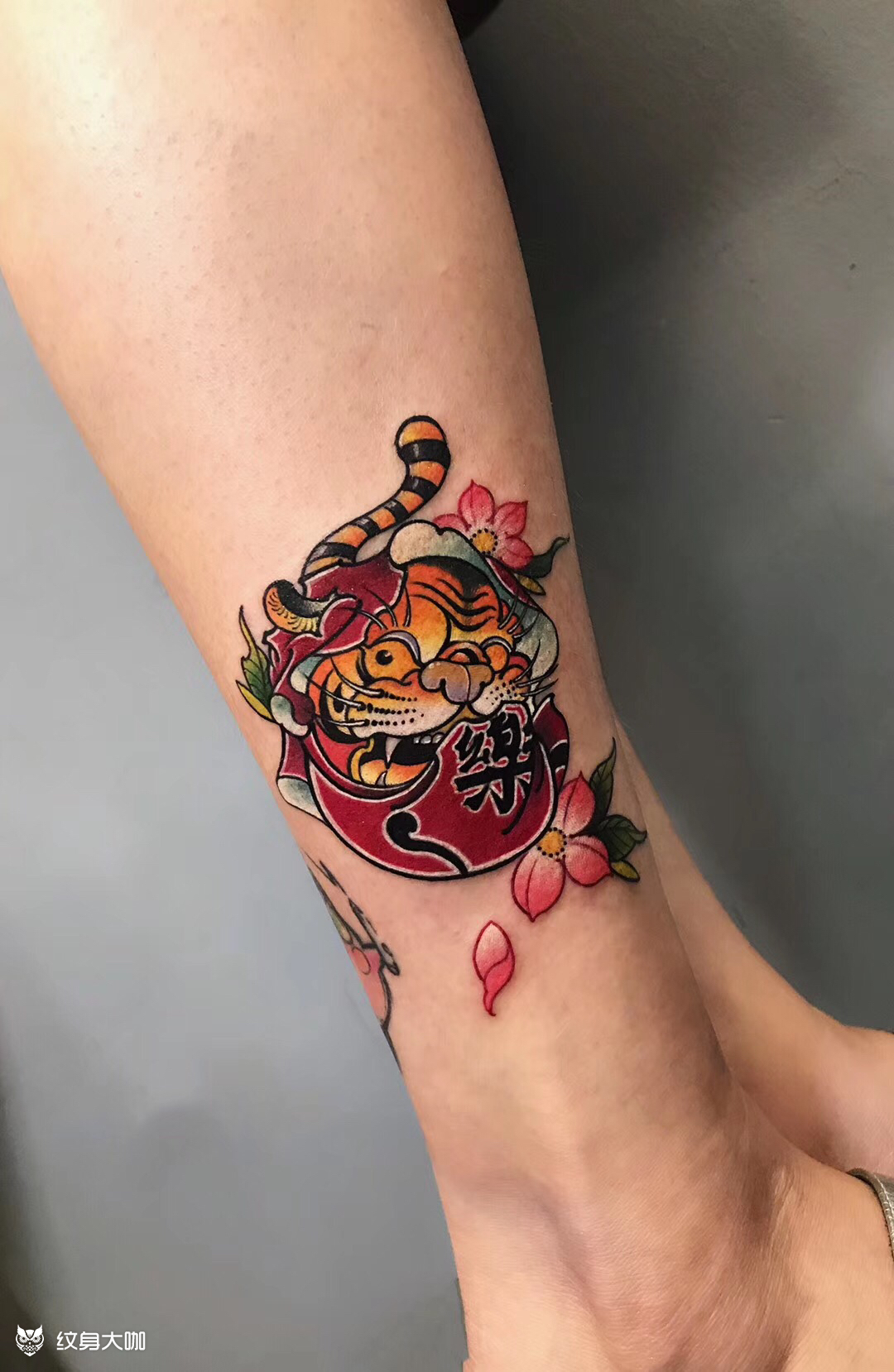 小老虎_纹身图案手稿图片_刘鑫的纹身作品集