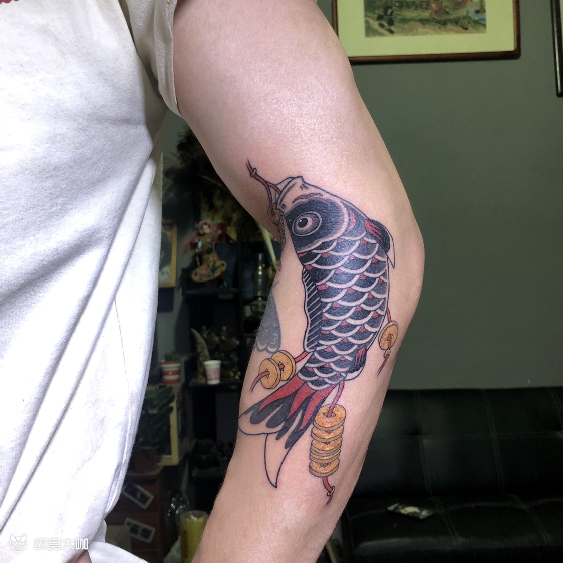 鲤鱼旗_纹身图案手稿图片_朱君的纹身作品集