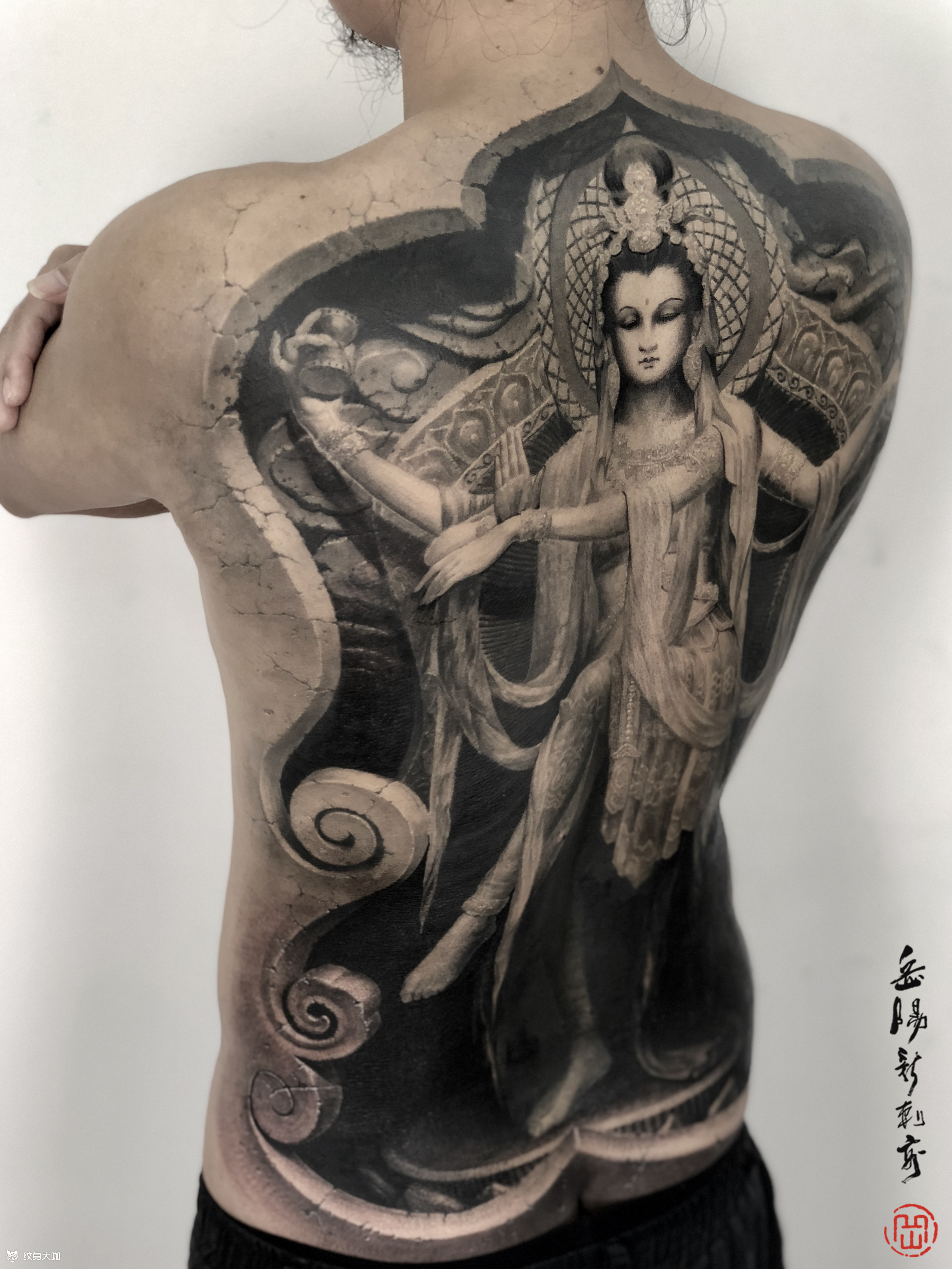 《敦煌石窟—湿婆》_纹身图案手稿图片_岳恒的纹身作品集