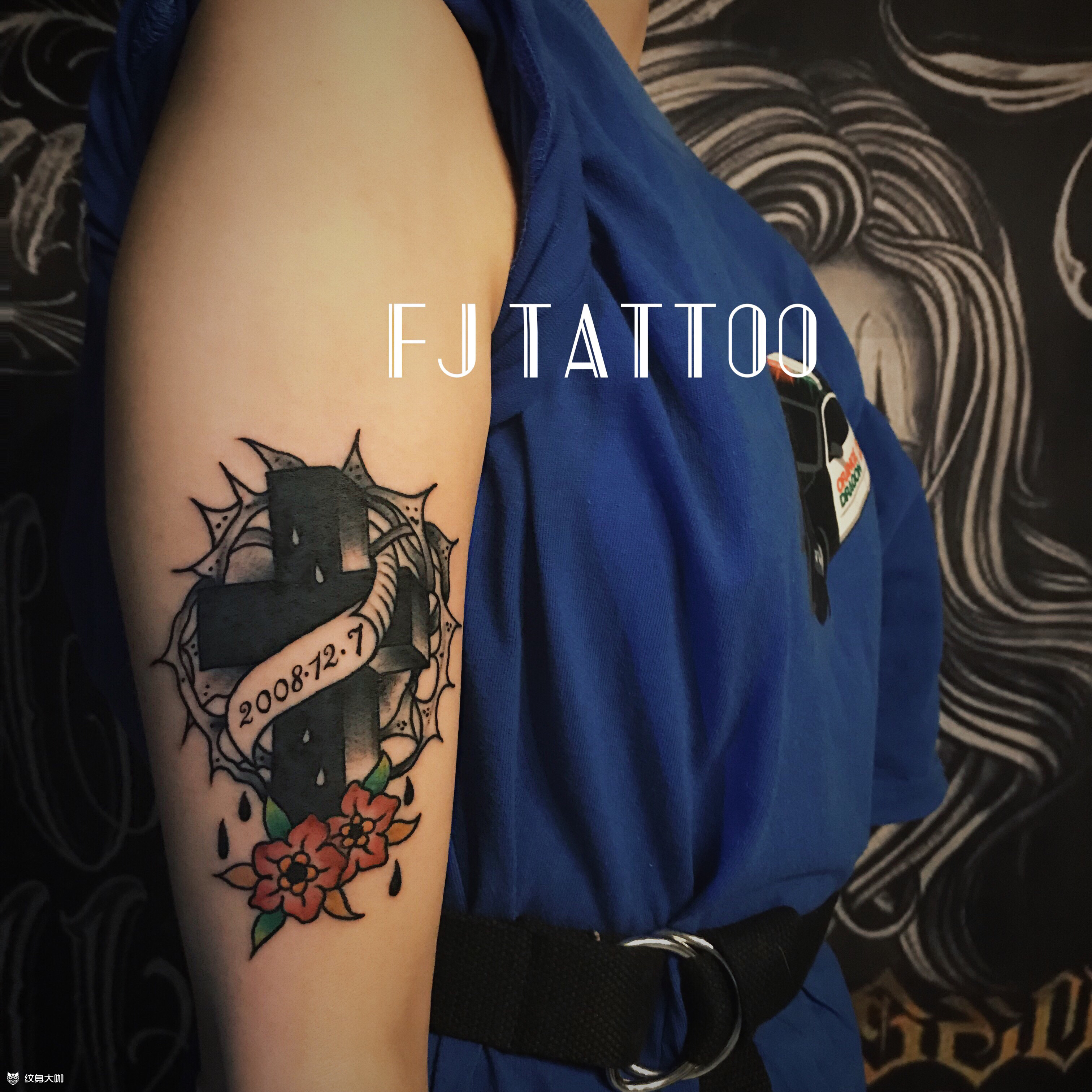 十字架_纹身图案手稿图片_fj的纹身作品集