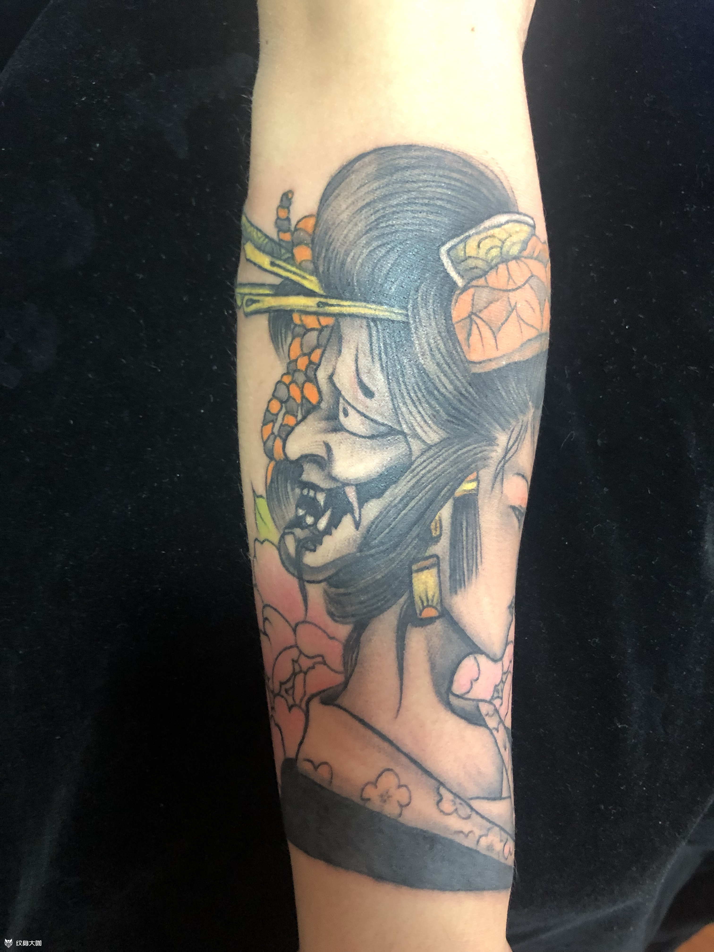 艺妓_纹身图案手稿图片_兰金的纹身作品集