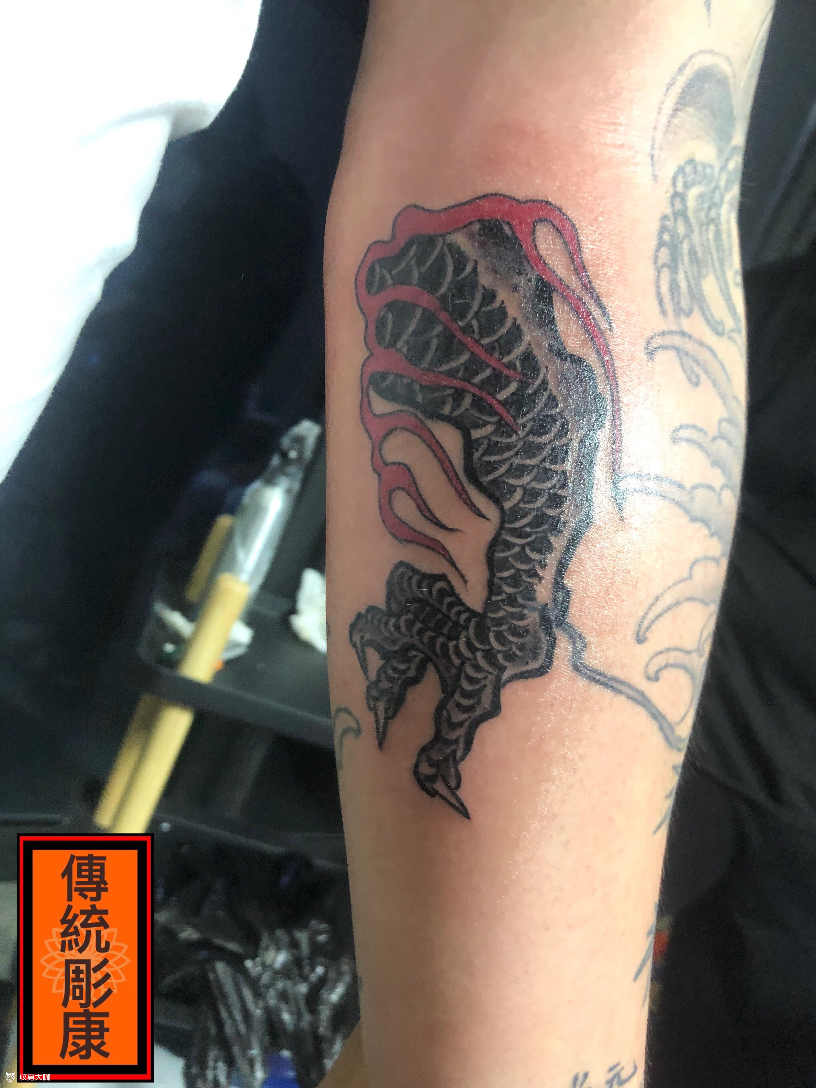 传统龙爪_纹身图案手稿图片_雕康的纹身作品集
