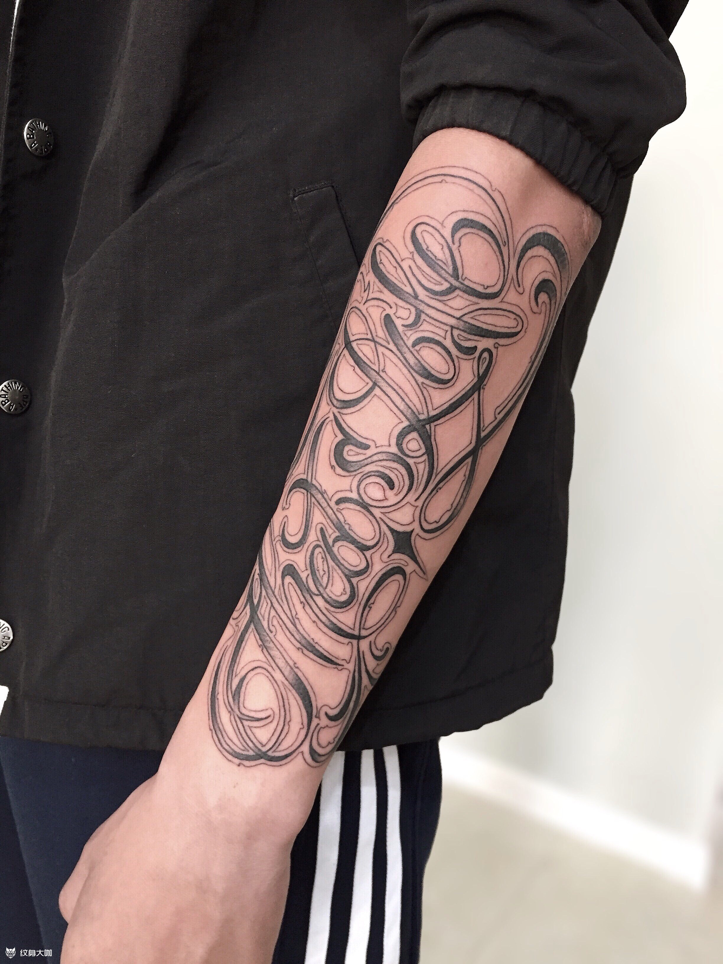 花体字_纹身图案手稿图片_韩旭的纹身作品集