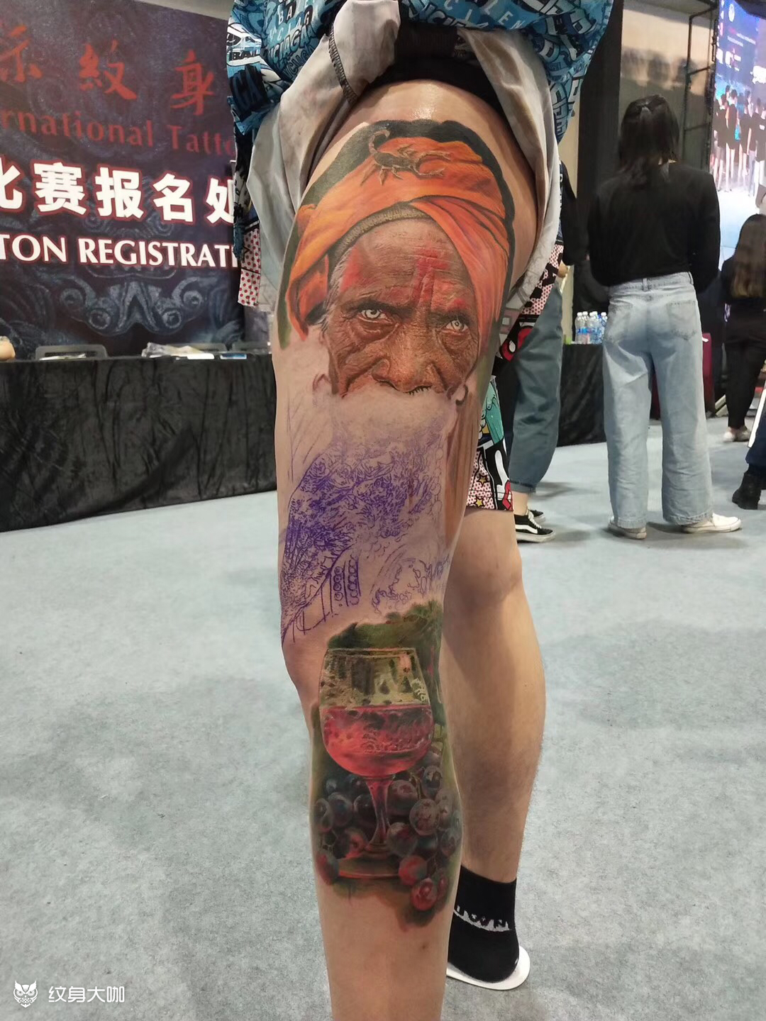 印度抽烟的老人与葡萄和酒 20_纹身吧社区 - 纹身大咖