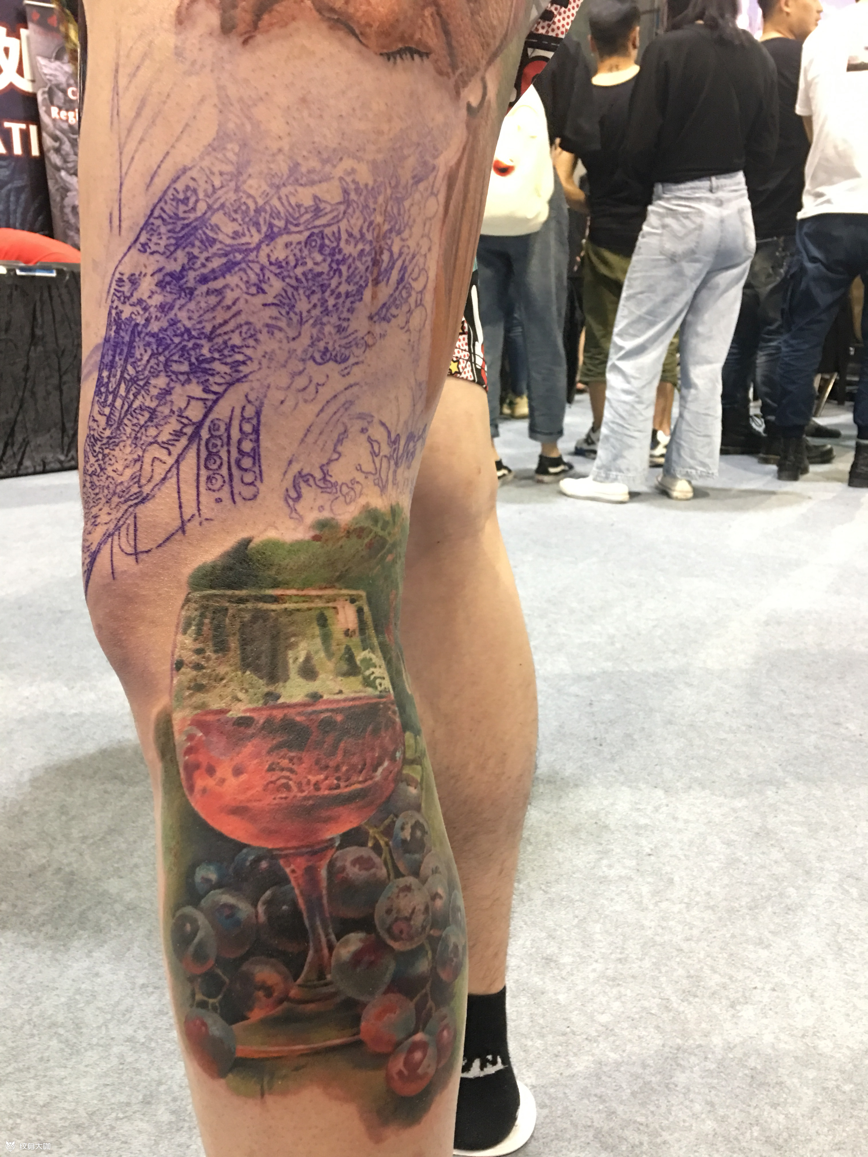 印度抽烟的老人与葡萄和酒 20_纹身吧社区 - 纹身大咖