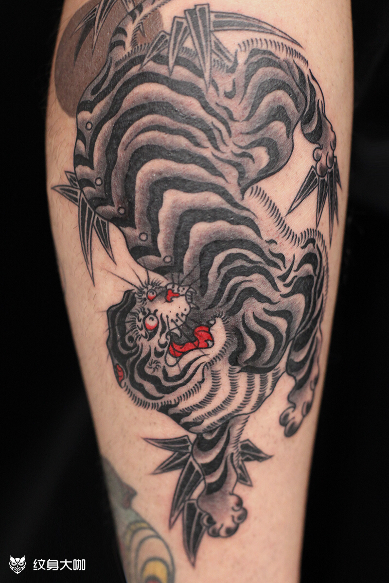 日式老虎_纹身图案手稿图片_v刺—肥尸的纹身作品集